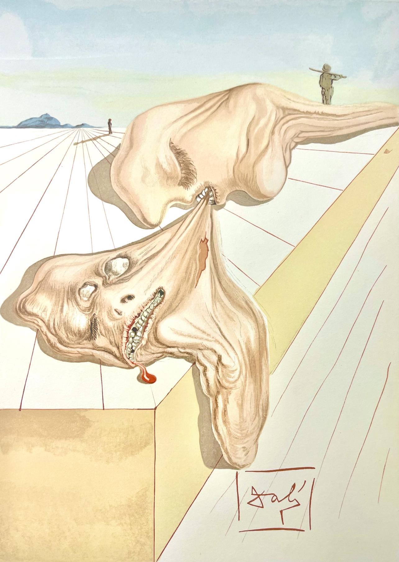 Salvador Dali, Hölle XXX (Field 189-200; Michler/Löpsinger 1039-1138), Die Göttliche Komödie, Signed, Limited Edition Woodcut