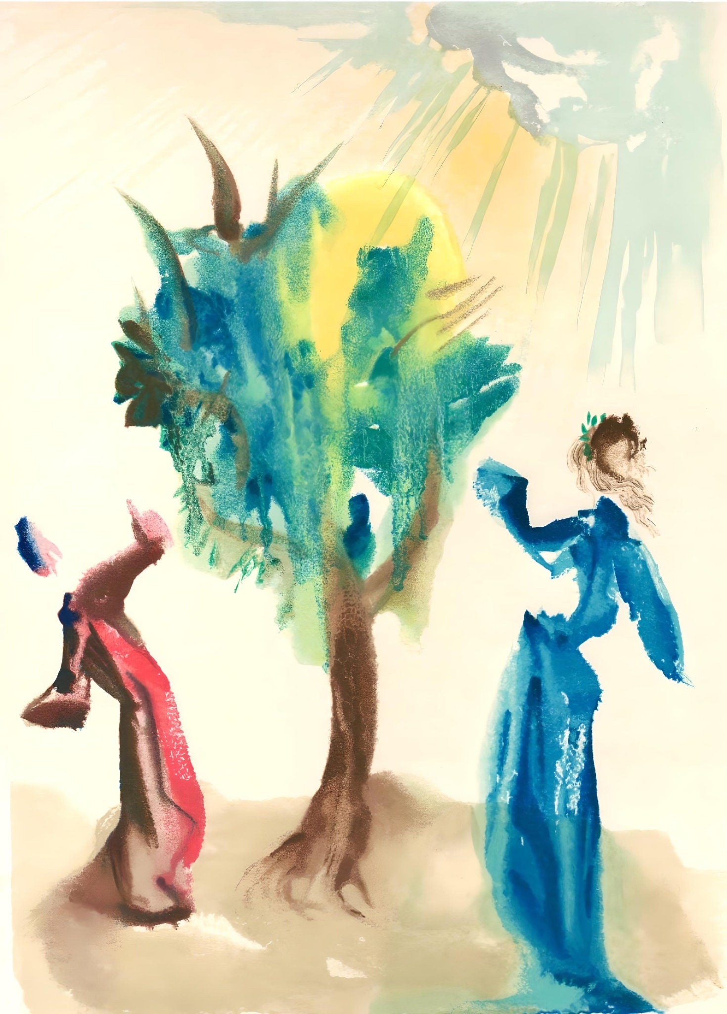 Salvador Dali, The Tree of Punishment (Michler/Löpsinger 1039-1138; Field 189-200), La Divine Comédie, Limited Edition Woodcut
