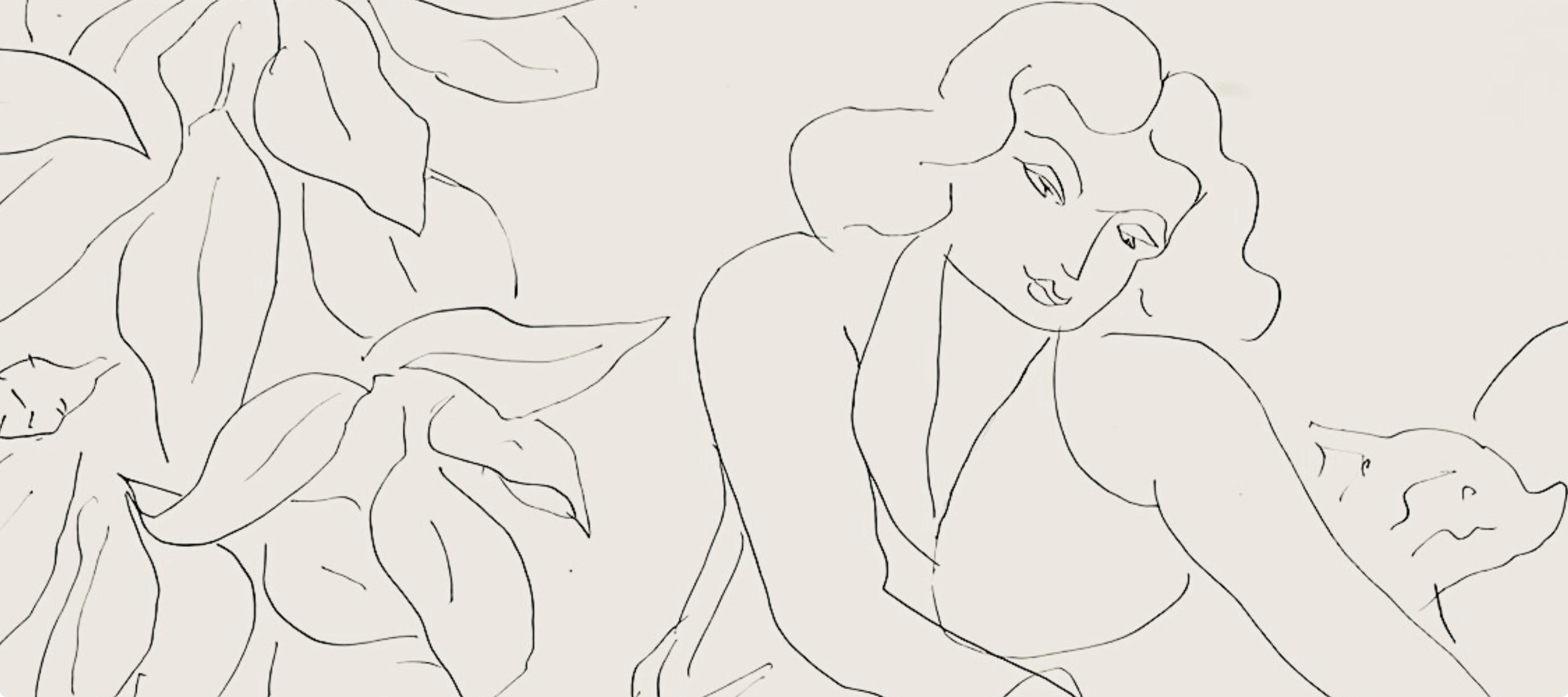 Henri Matisse, Série E, var. 11 (Duthuit 9), Henri Matisse, Dessins, Thèmes et variations, Limited Edition Lithograph