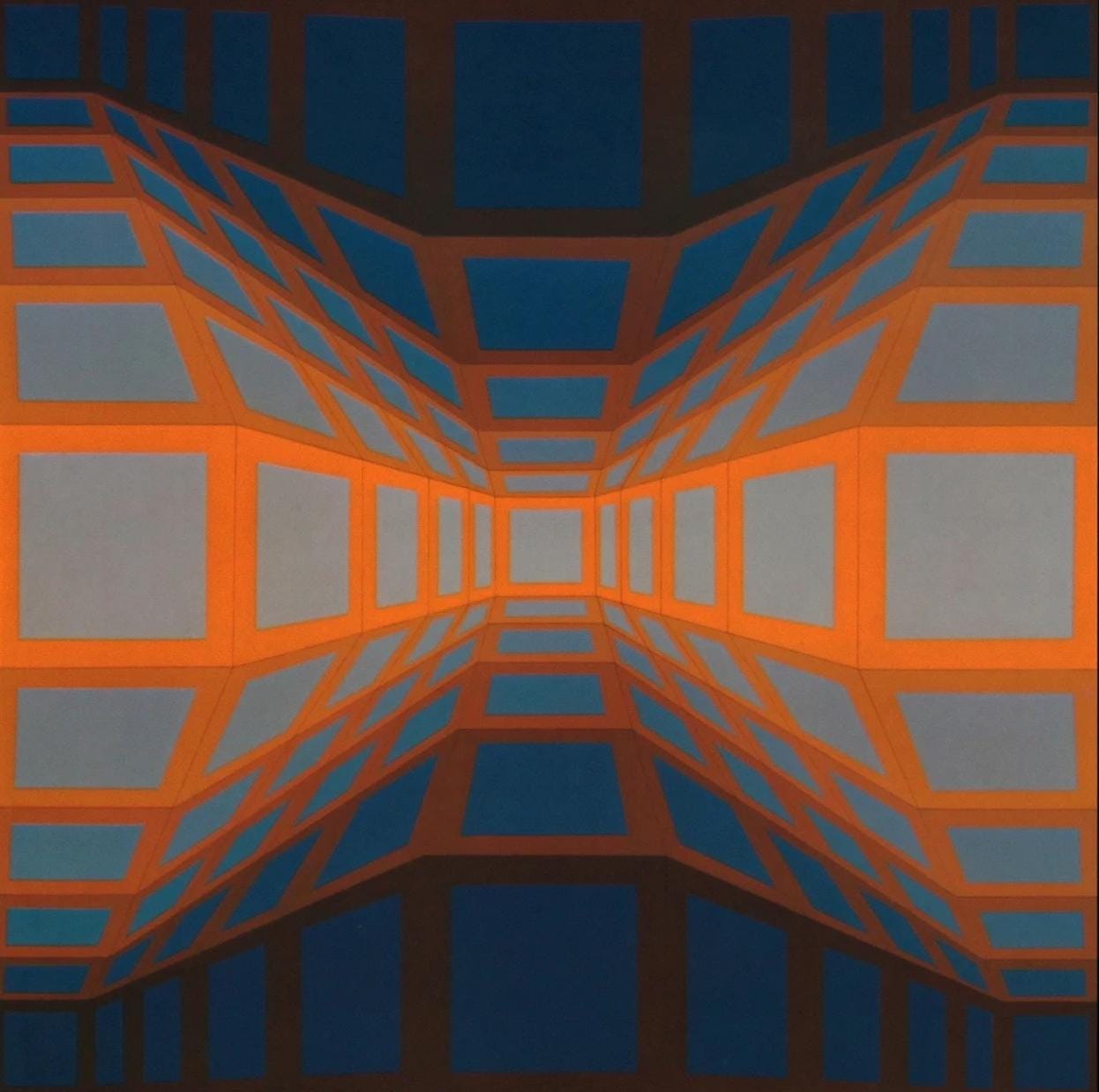 Victor Vasarely, Composition, Damier, Limited Edition Héliogravure