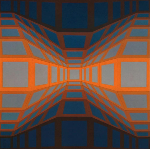 Victor Vasarely, Composition, Damier, Limited Edition Héliogravure