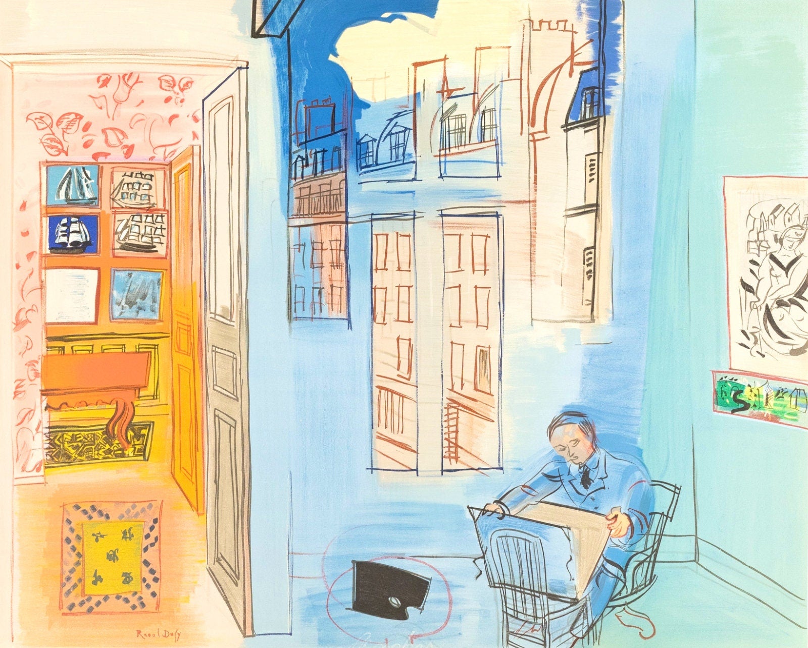 Raoul Dufy, L’atelier de Impasse Guelma, Raoul Dufy, Collection Pierre Lévy, Limited Edition Lithograph