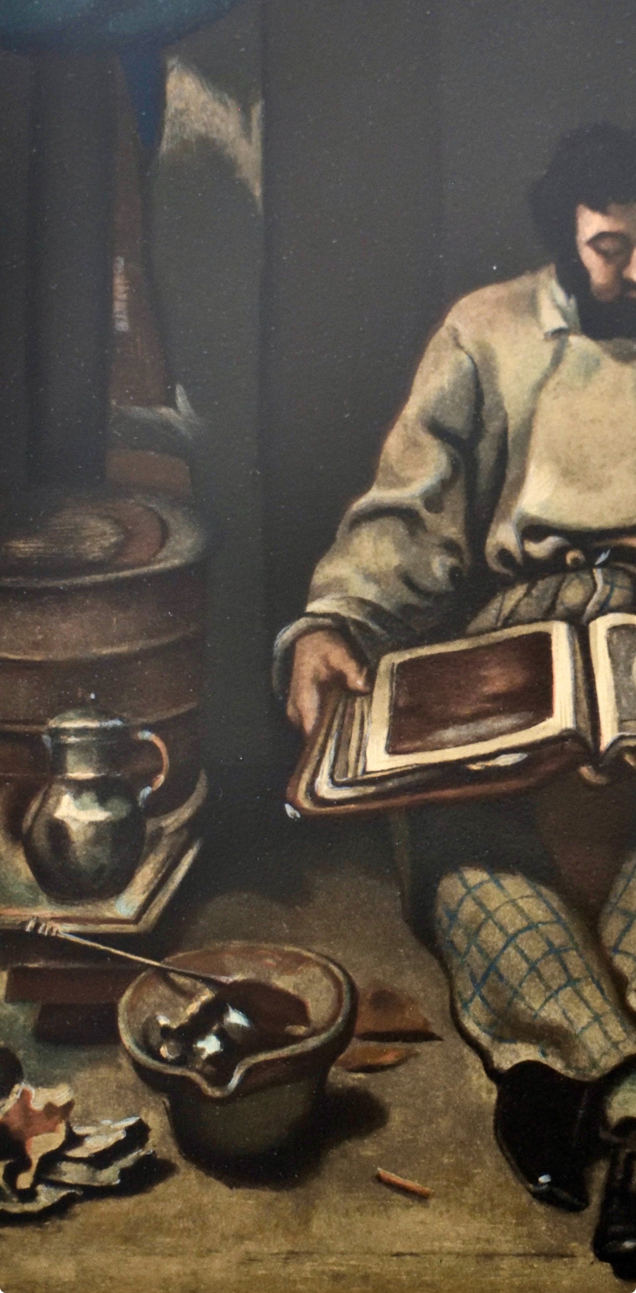 Gustave Courbet, Marc Trapadoux examinant un livre d'estampes, Les Réalistes Lyriques, Collection Pierre Lévy, Limited Edition Lithograph