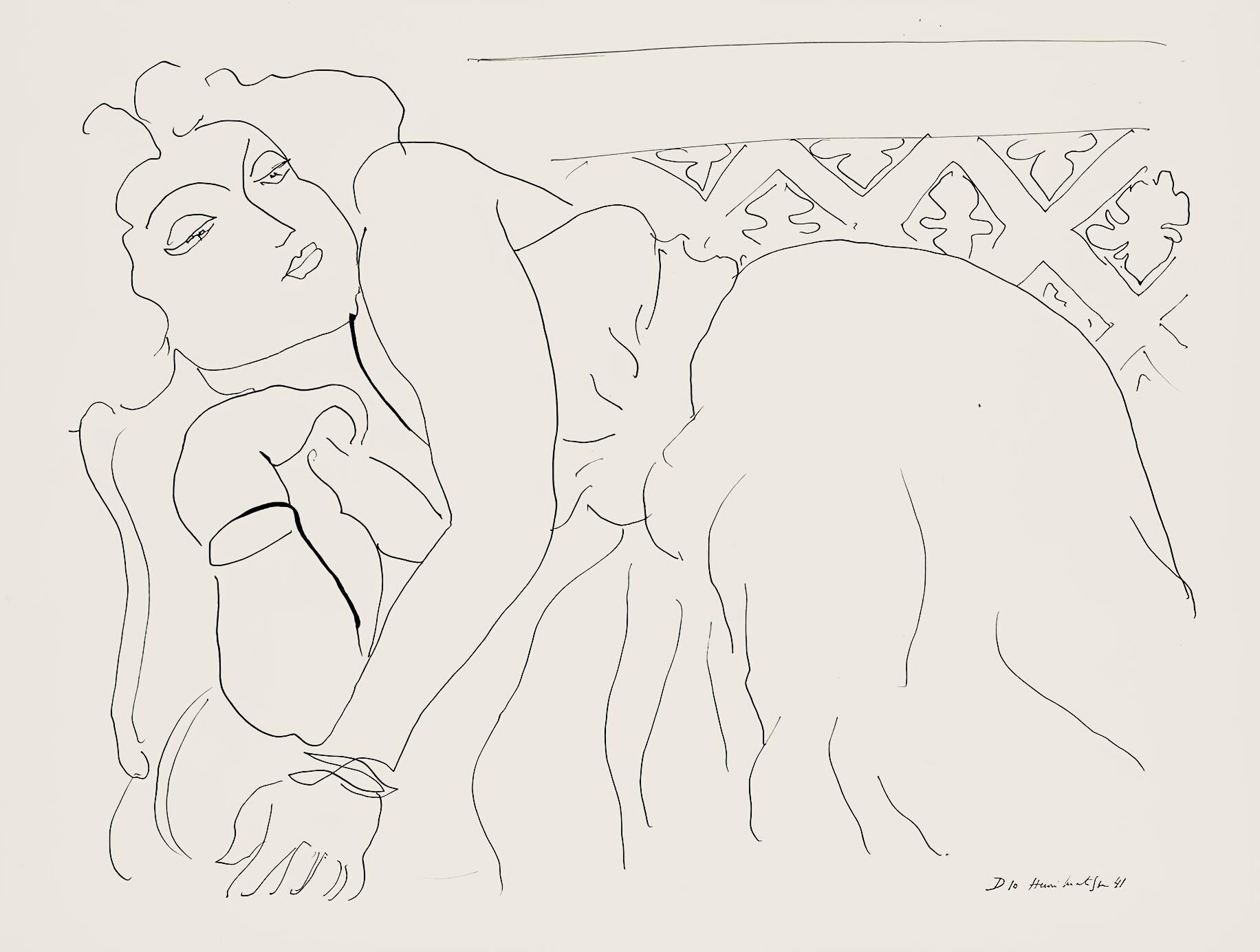 Henri Matisse, Série D, var. 10 (Duthuit 9), Henri Matisse, Dessins, Thèmes et variations, Limited Edition Lithograph