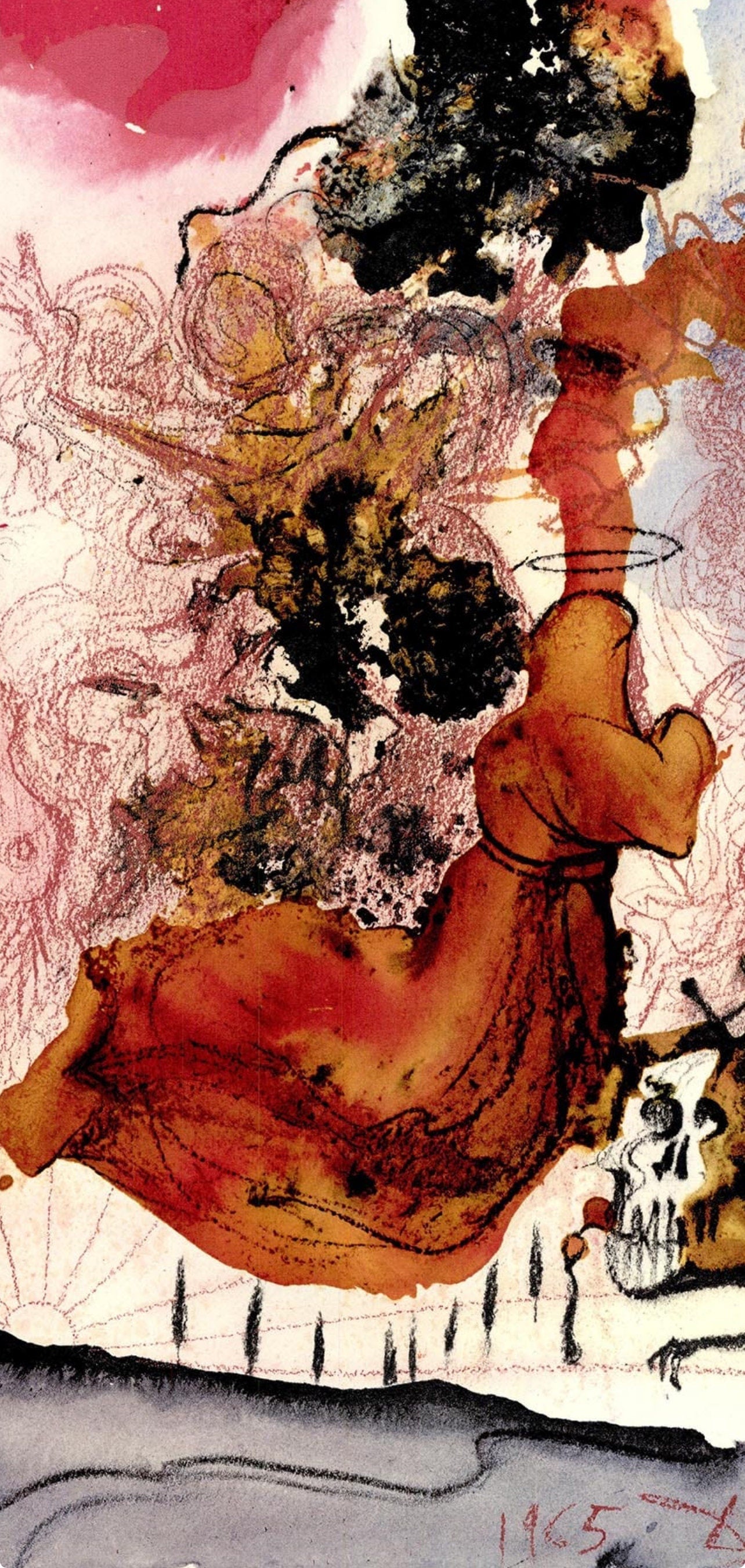 Salvador Dali, Composition (Michler/Löpsinger 1600; Field 69-3), Biblia Sacra, Limited Edition Lithograph