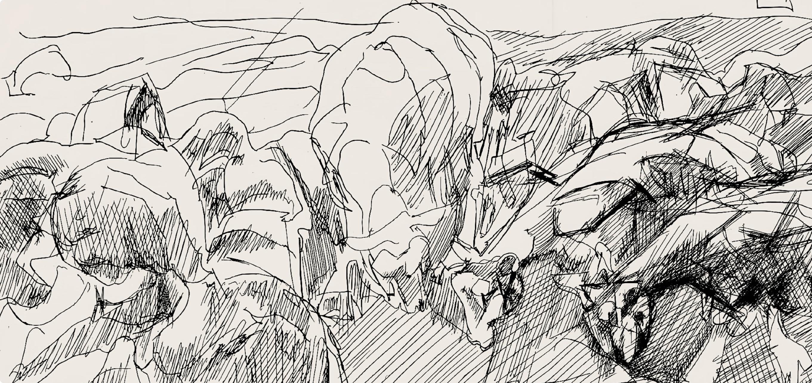 Jacques Villon, Composition (Ginestet/Pouillon 42-64), Hésiode, Les Travaux et les Jours, Limited Edition Etching