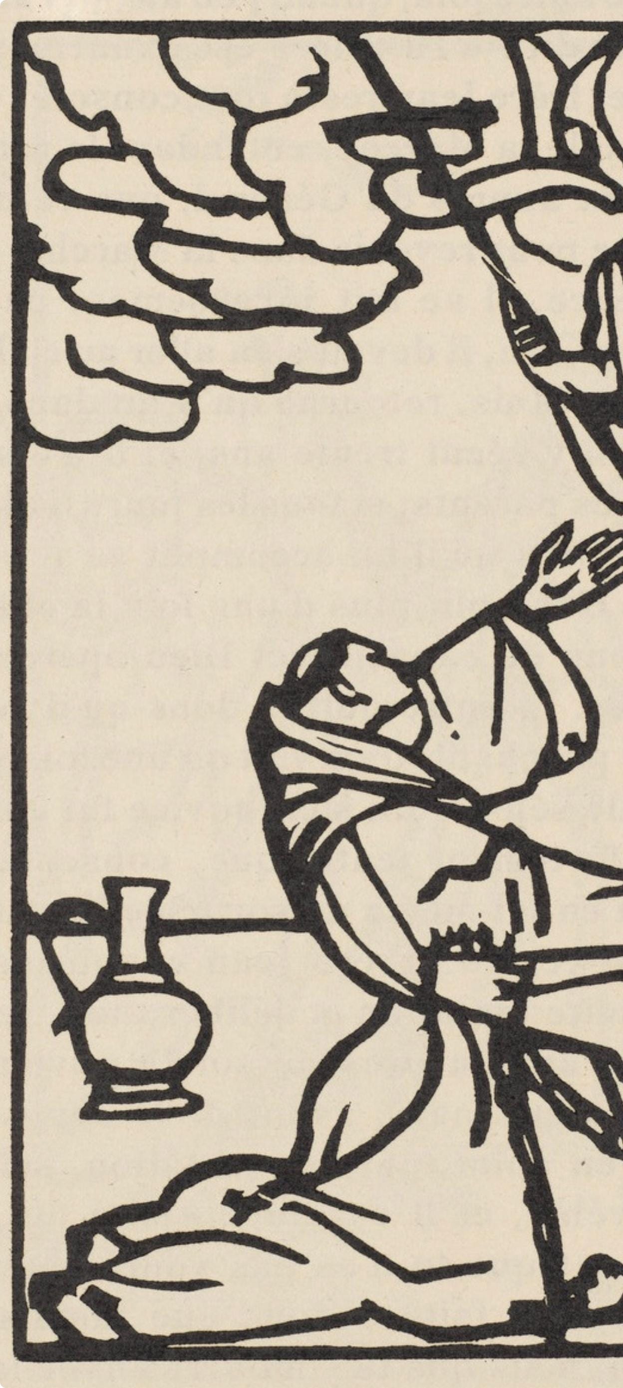 Émile Bernard, Composition (Morane, No. 100), Les Petites Fleurs de St. Françoise, Limited Edition Woodcut