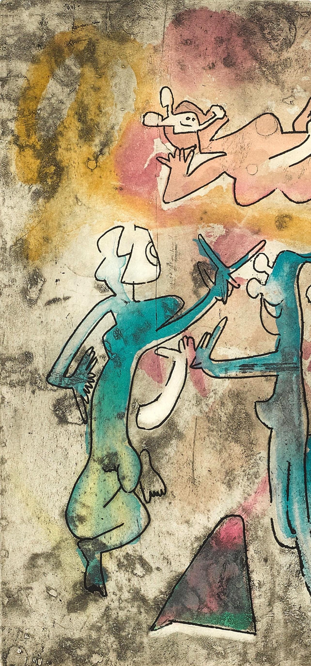Roberto Matta, Composition (Sabatier 393), Centre Noeuds, Limited Edition Etching