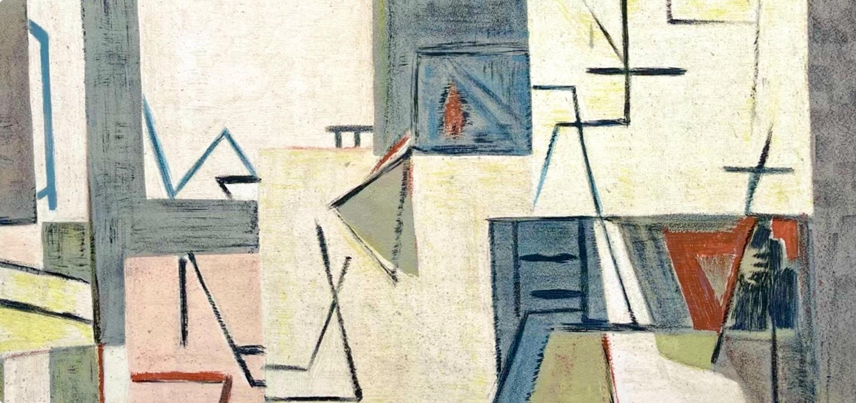 Geer van Velde, Composition, Derrière le miroir, Limited Edition Lithograph