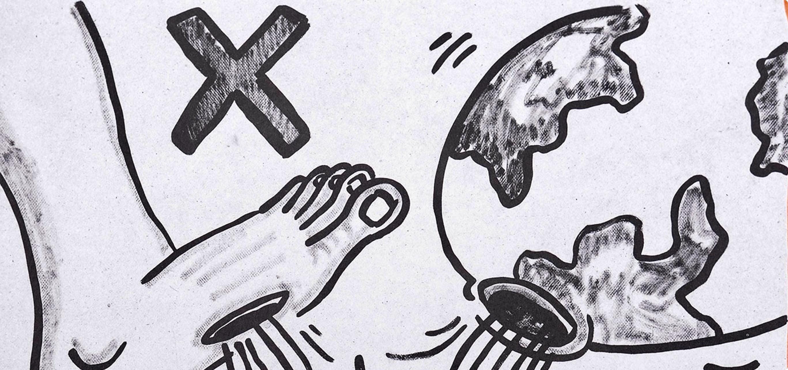 Keith Haring, Composition, Against All Odds, Limited Edition Lithograph