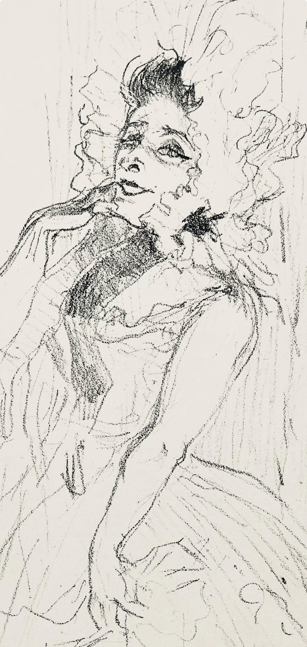 Henri de Toulouse-Lautrec, Anna Held dans Toutes ces Dames, Derrière le miroir, Limited Edition Lithograph