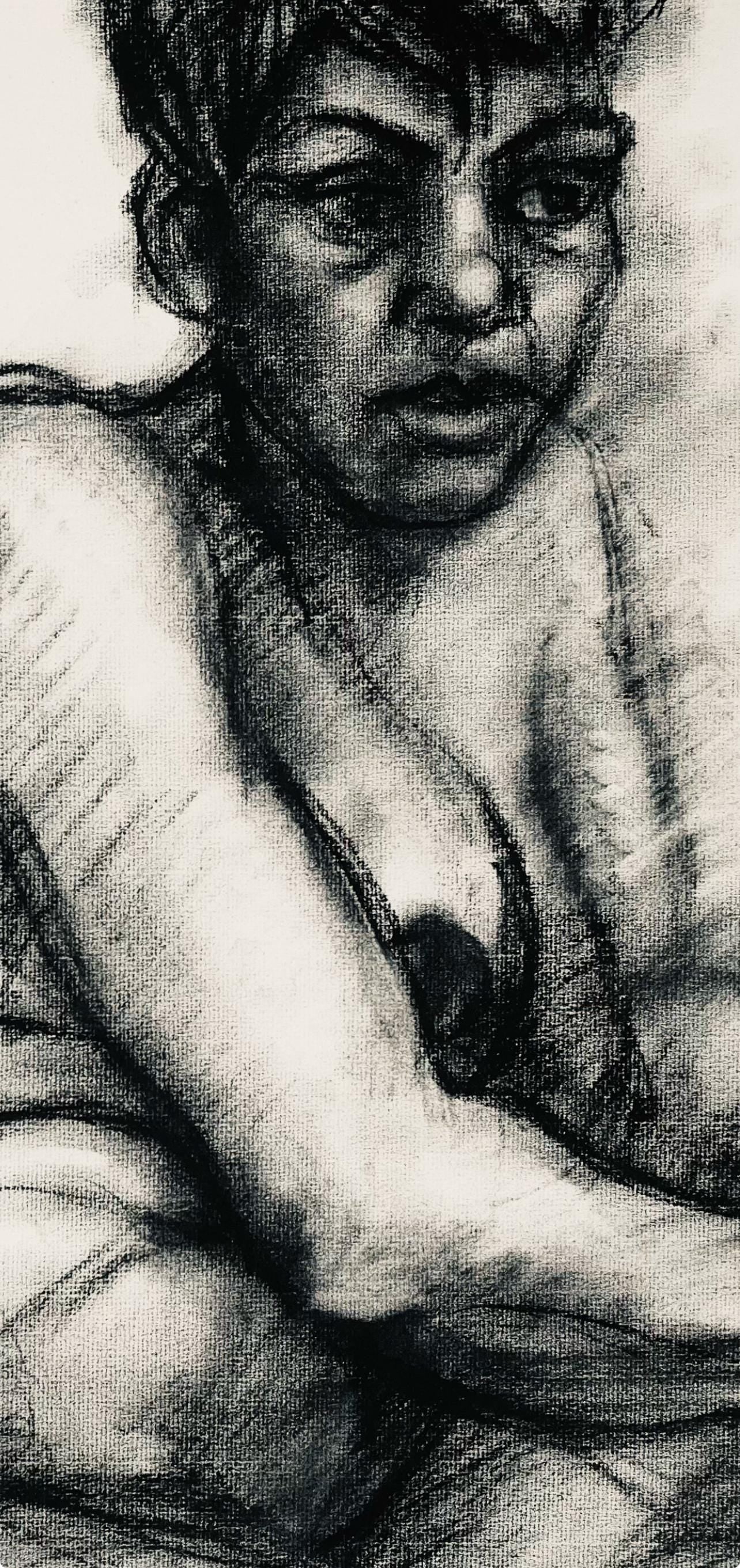 Ian Hornak, Renaissance Female Nude Figure Study, 1963, Original Drawing