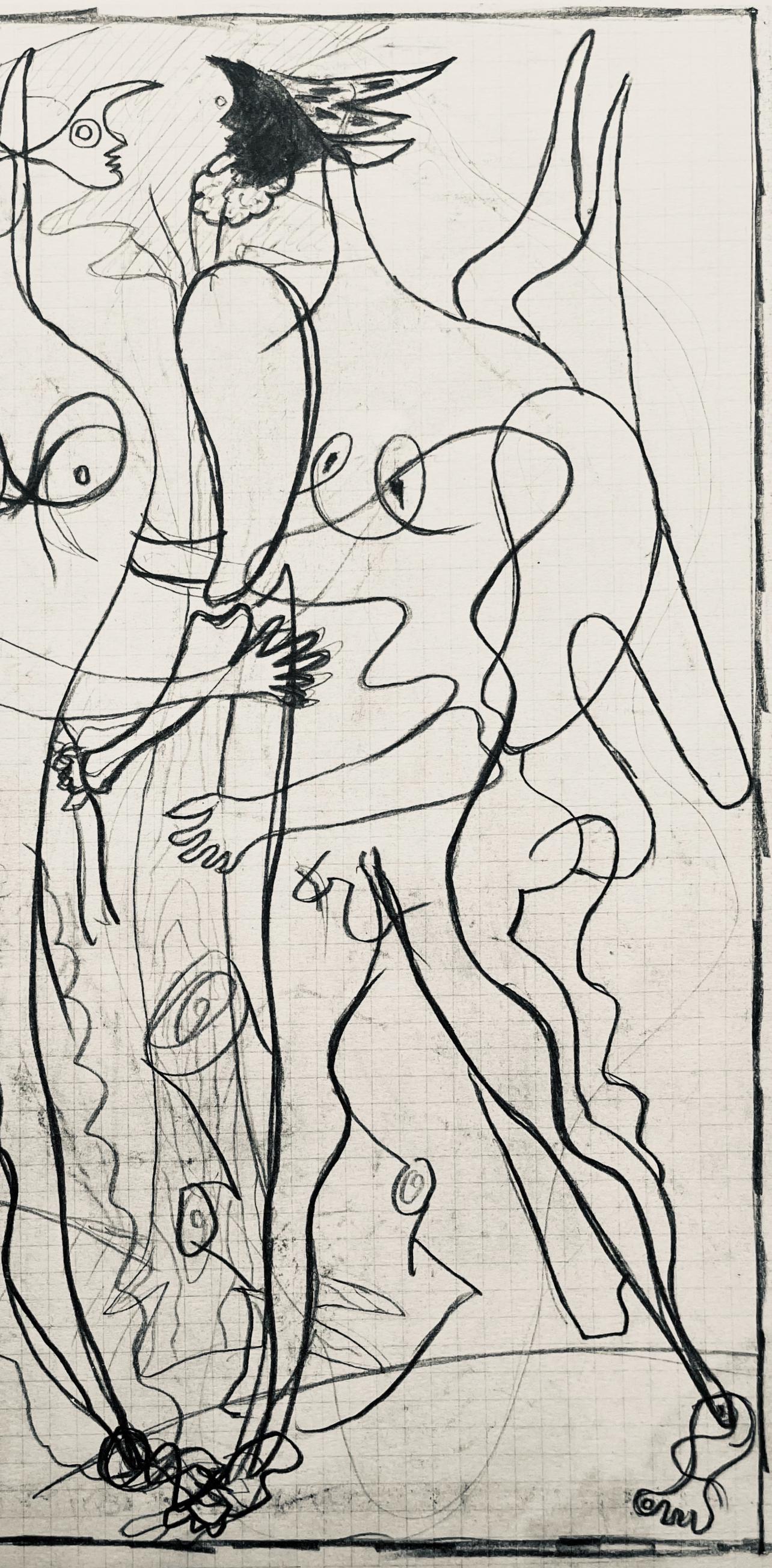 Georges Braque, Composition (Vallier 23), Hesiode, Théogonie, Derrière le miroir, Limited Edition Lithograph