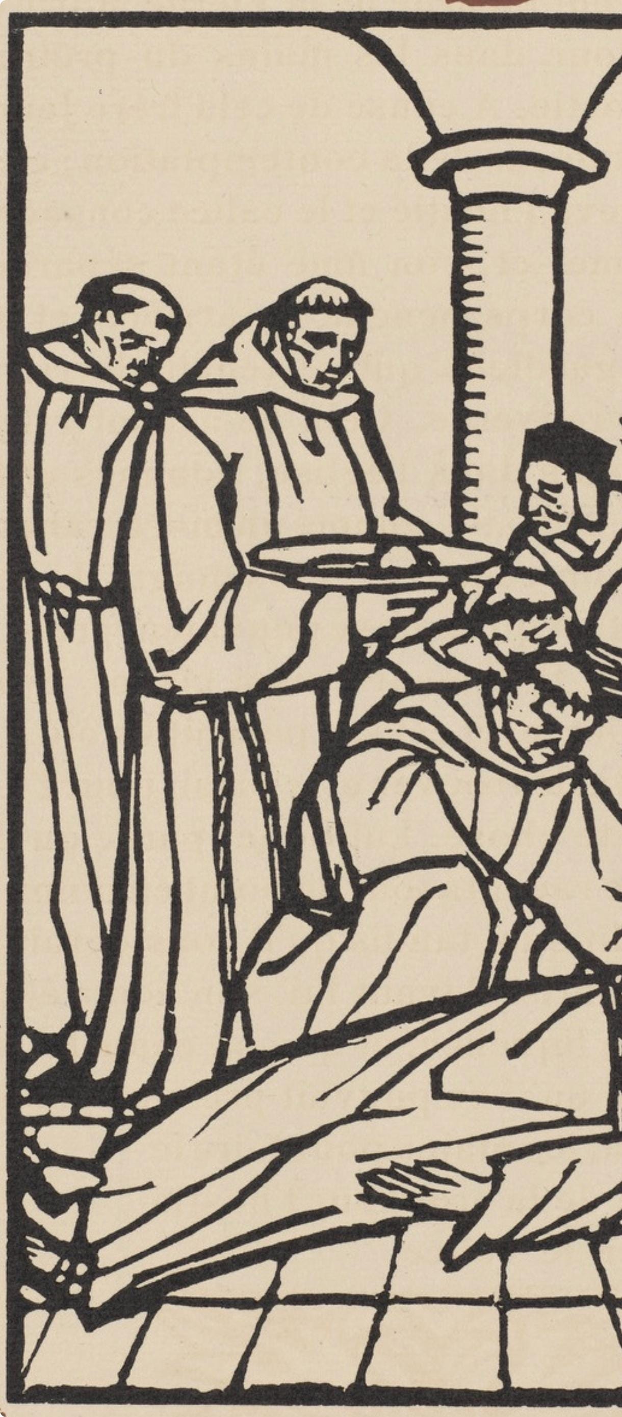 Émile Bernard, Composition (Morane, No. 100), Les Petites Fleurs de St. Françoise, Limited Edition Woodcut