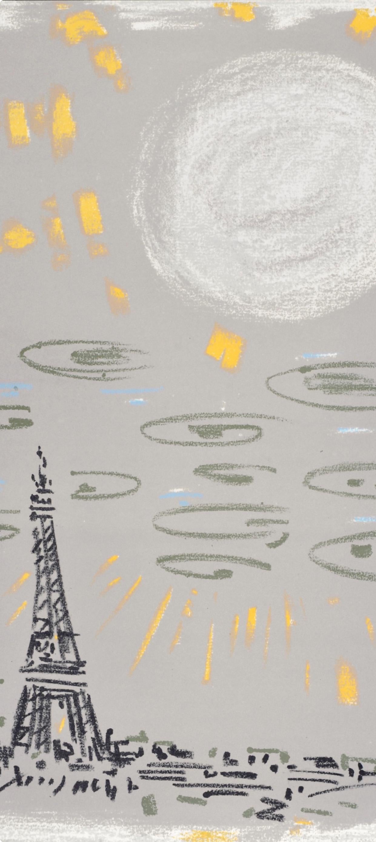 André Masson, La Tour Eiffel au ciel gris, Regards sur Paris, Limited Edition Lithograph