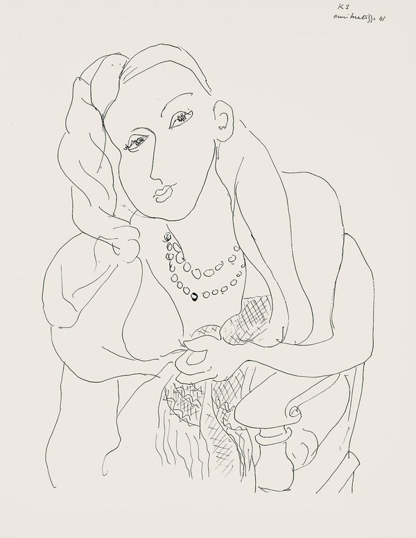 Henri Matisse, Série K, var. 1 (Duthuit 9), Henri Matisse, Dessins, Thèmes et variations, Limited Edition Lithograph