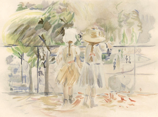 Berthe Morisot, Au Jardin des Tuileries, Berthe Morisot Seize Aquarelles, Limited Edition Lithograph