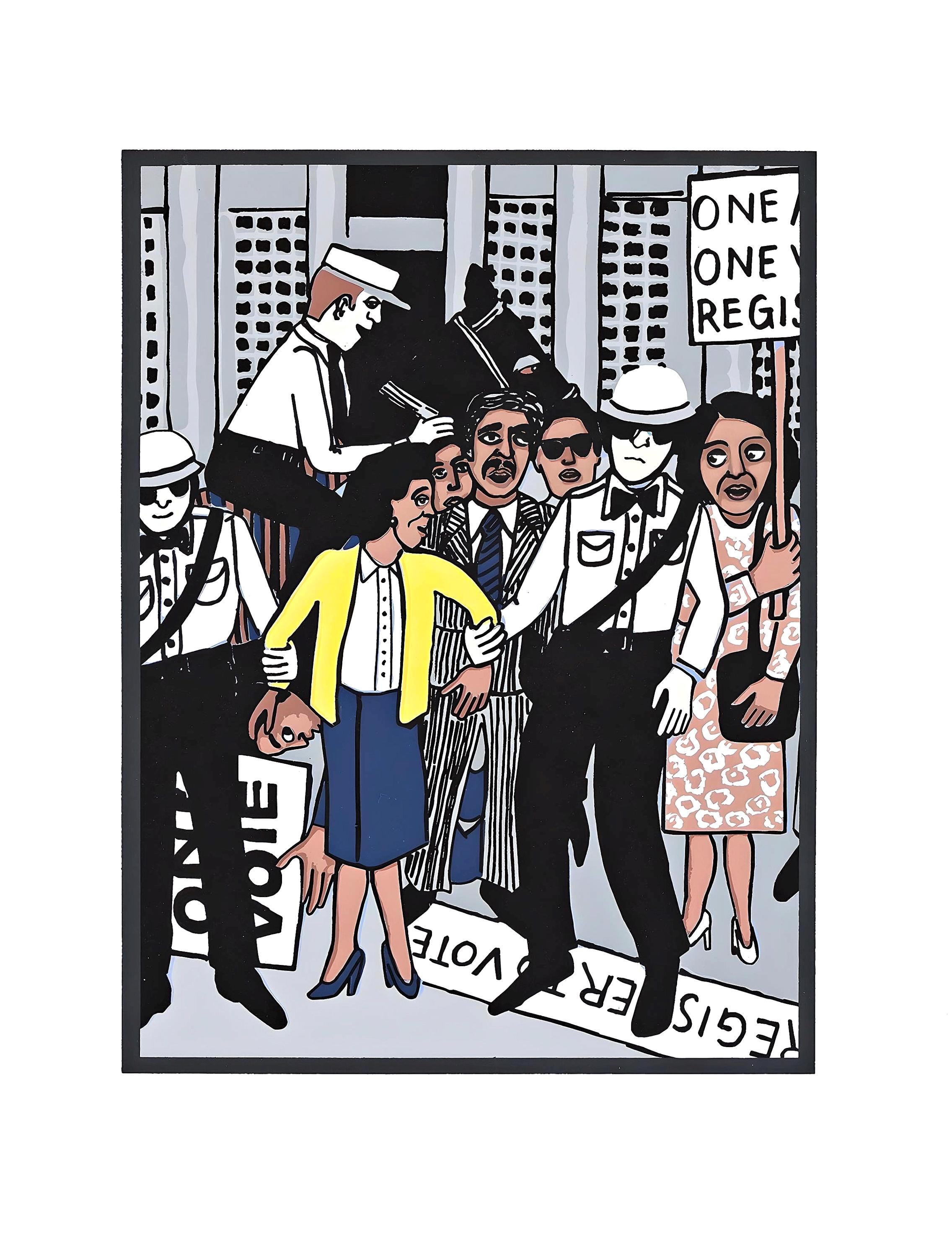 Faith Ringgold, The Right to Vote, Letter from Birmingham City Jail, Limited Edition Silkscreen