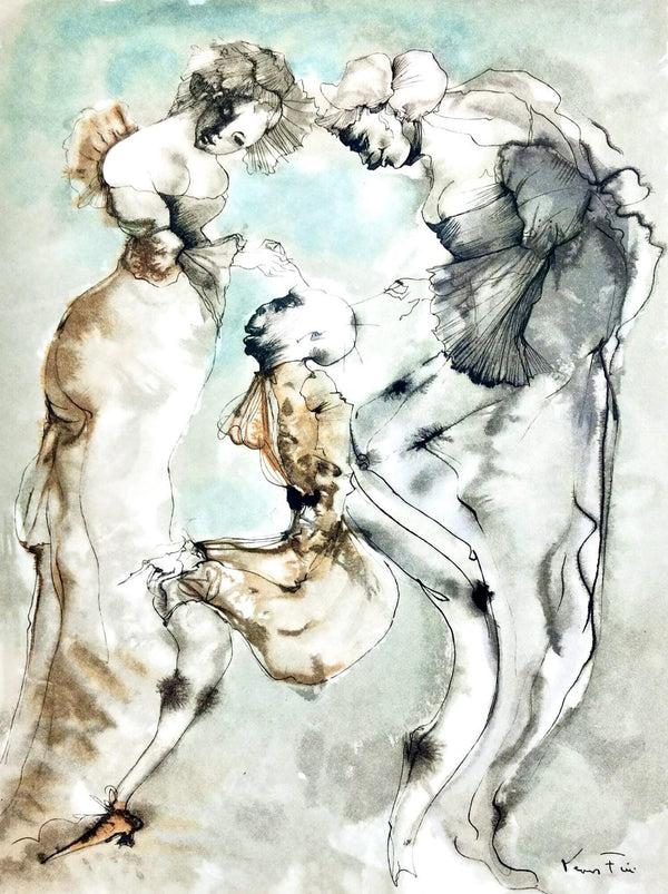 Léonor Fini, Les deux maitresses, Vingt fables de La fontaine, Limited Edition Woodcut