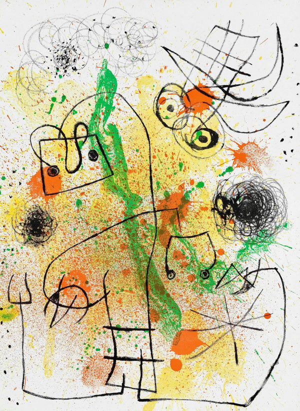 Joan Miró, Composition (Cramer 112; Mourlot 439-442), Derrière le miroir, Limited Edition Lithograph