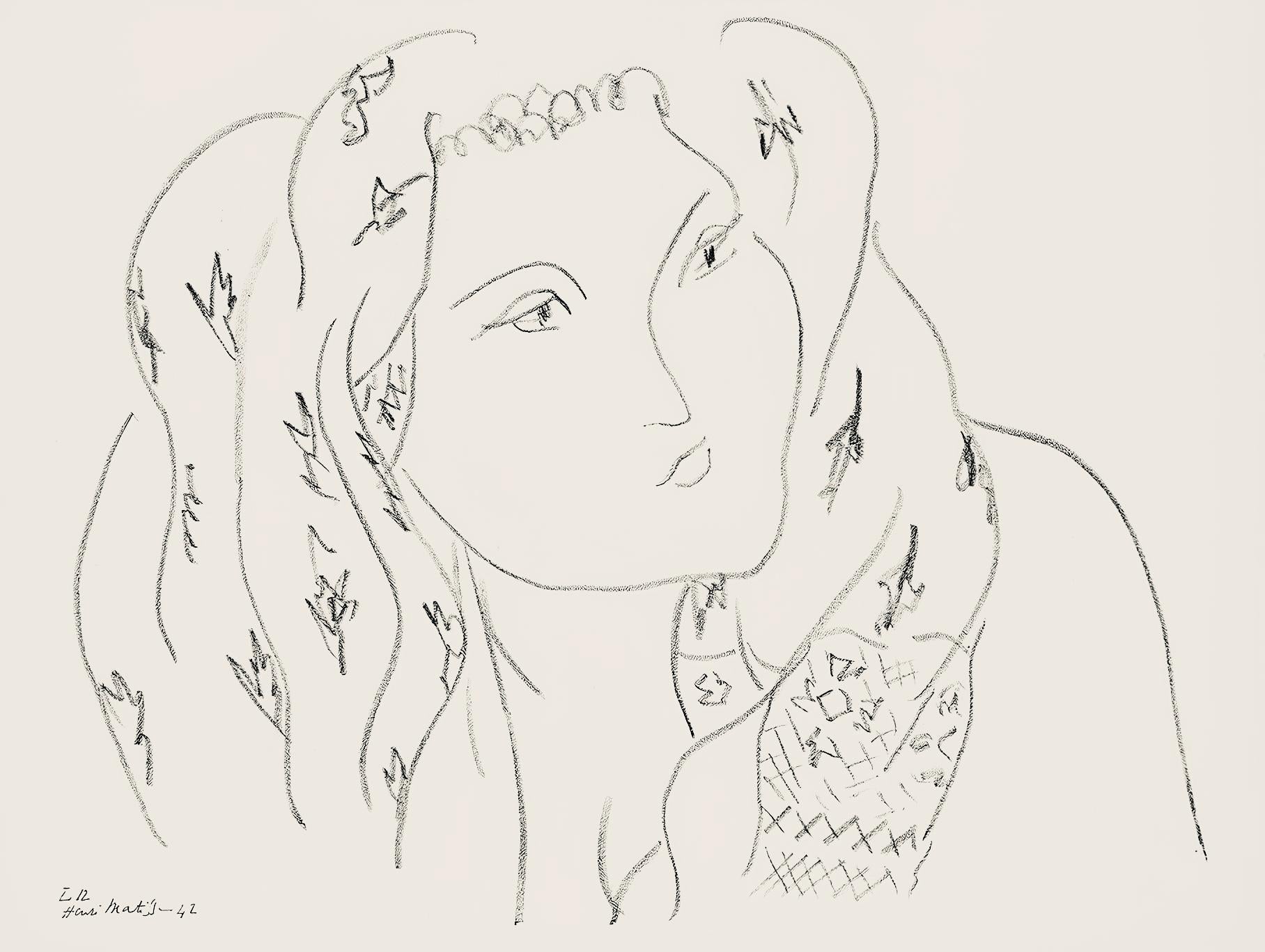 Henri Matisse, Série L, var. 12 (Duthuit 9), Henri Matisse, Dessins, Thèmes et variations, Limited Edition Lithograph