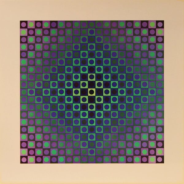 Victor Vasarely, Composition, Folklore Planétaire, Limited Edition Héliogravure