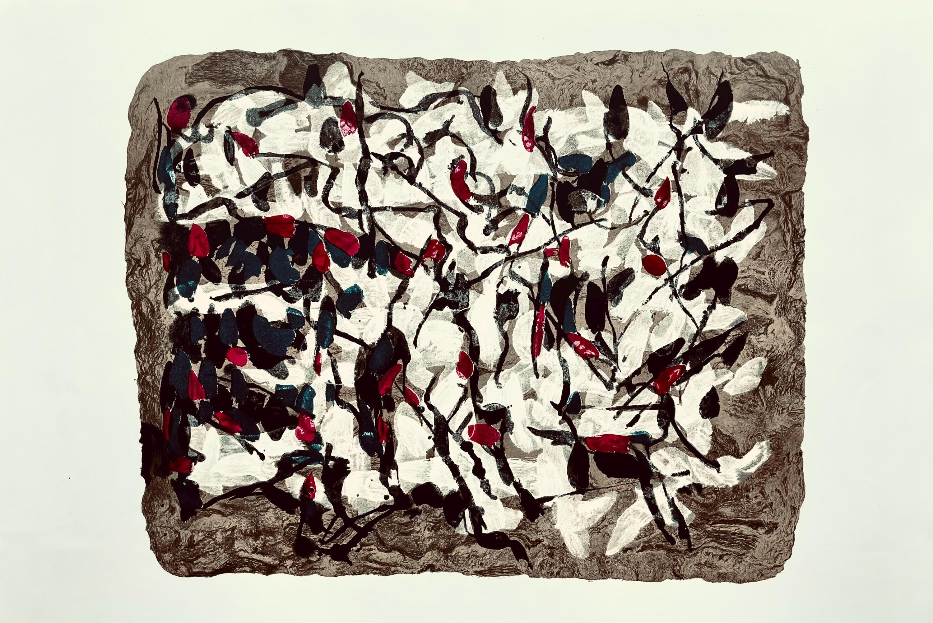 Jean-Paul Riopelle, Composition, Derrière le miroir, Limited Edition Lithograph