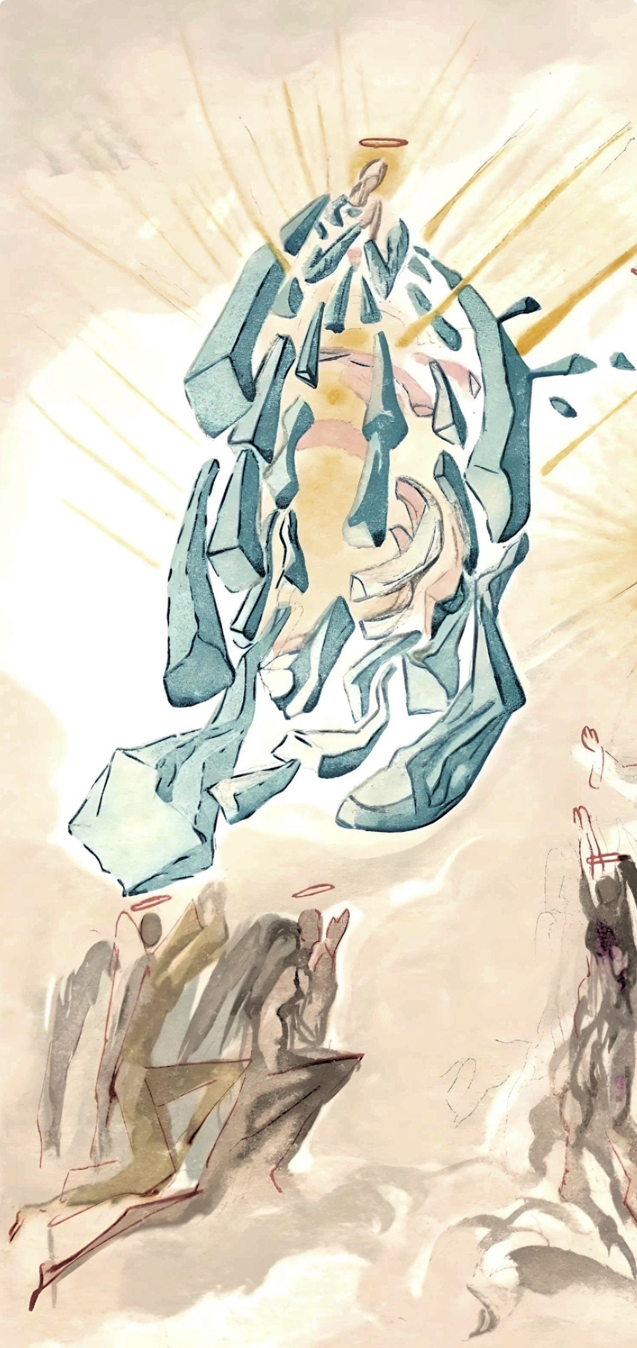 Salvador Dali, The Apotheosis of the Virgin Mary (Michler/Löpsinger 1039-1138; Field 189-200), La Divine Comédie, Limited Edition Woodcut