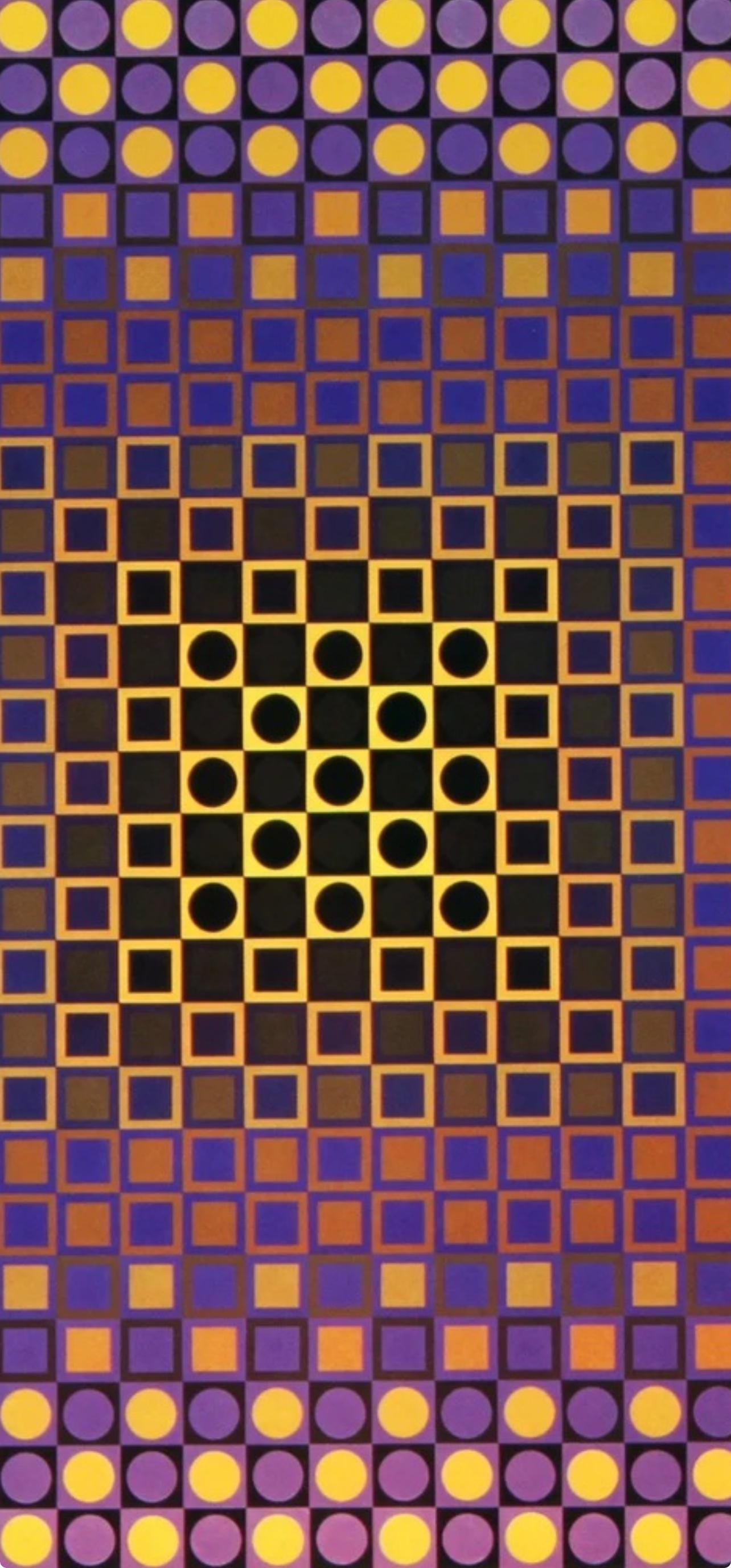 Victor Vasarely, Composition, Folklore Planétaire, Limited Edition Héliogravure