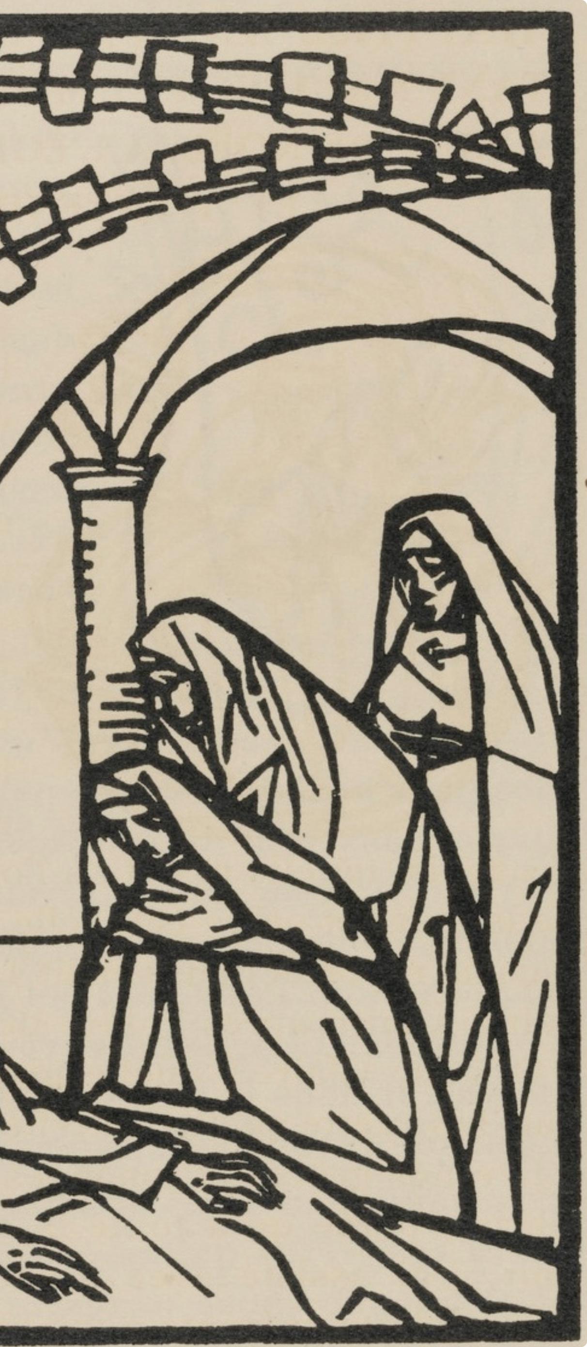 Émile Bernard, Composition (Morane, No. 100), Les Petites Fleurs de St. Françoise, Limited Edition Woodcut