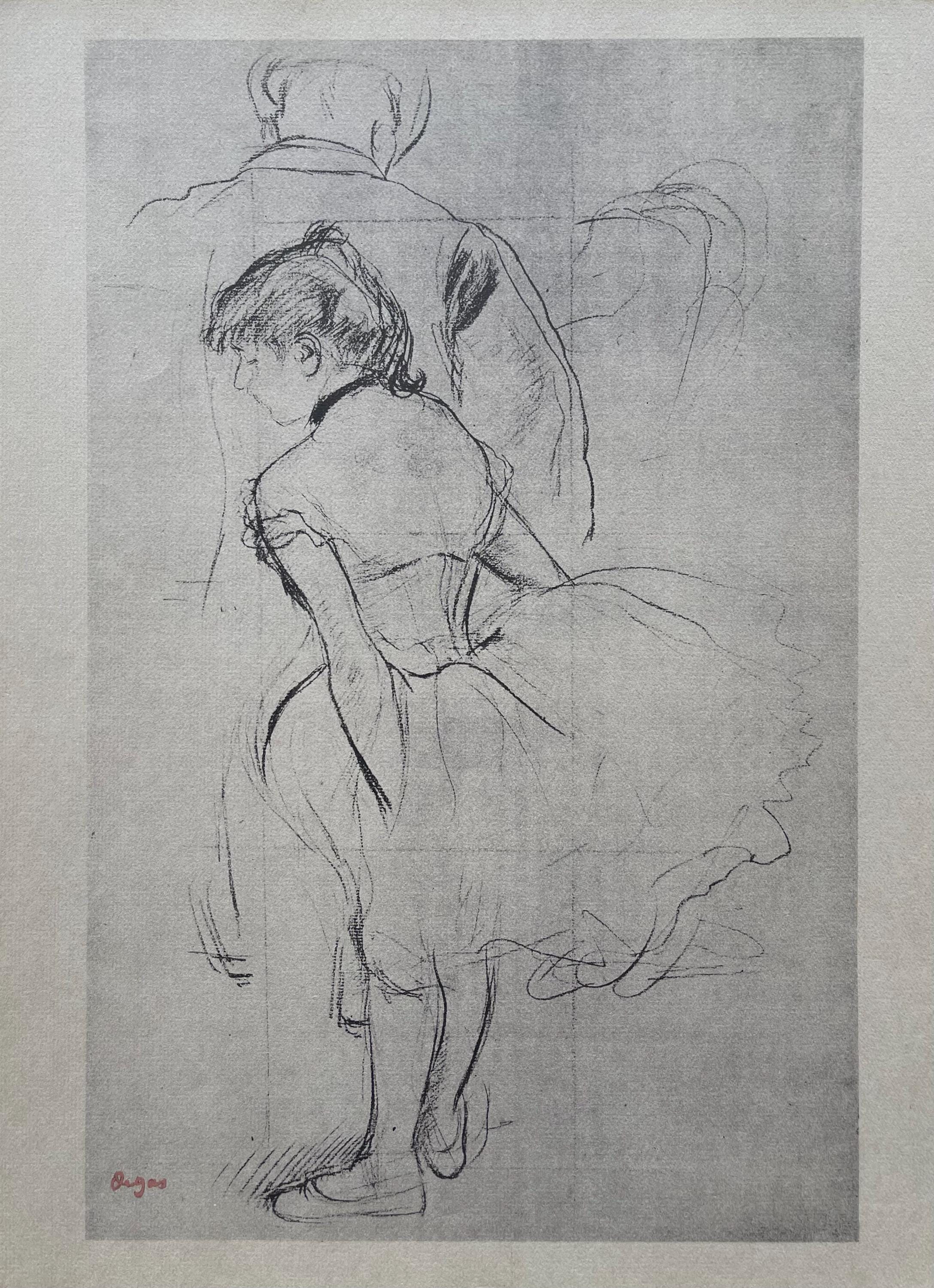 Edgar Degas, Dancer arranging her dress, Ten Ballet Sketches, Limited Edition Lithograph
