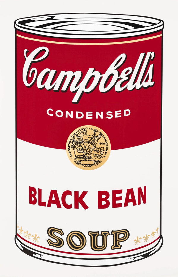 Andy Warhol, Campbell’s Soup, Black Bean, Official Edition, Sunday B. Morning, Silkscreen