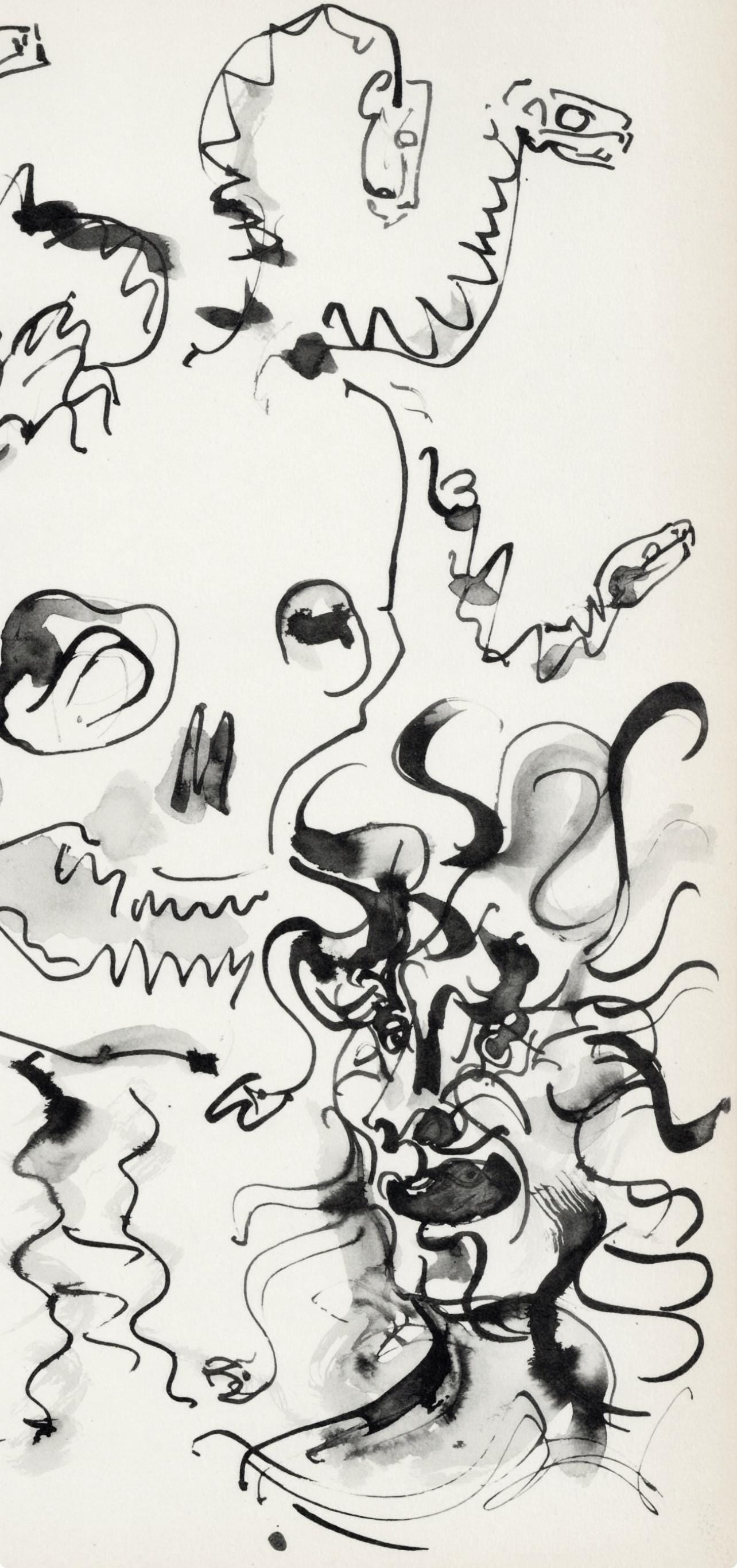 Pablo Picasso, Crânes et têtes de Méduse (Cramer No. 84), 40 dessins de Picasso en marge du Buffon, Limited Edition Lithograph