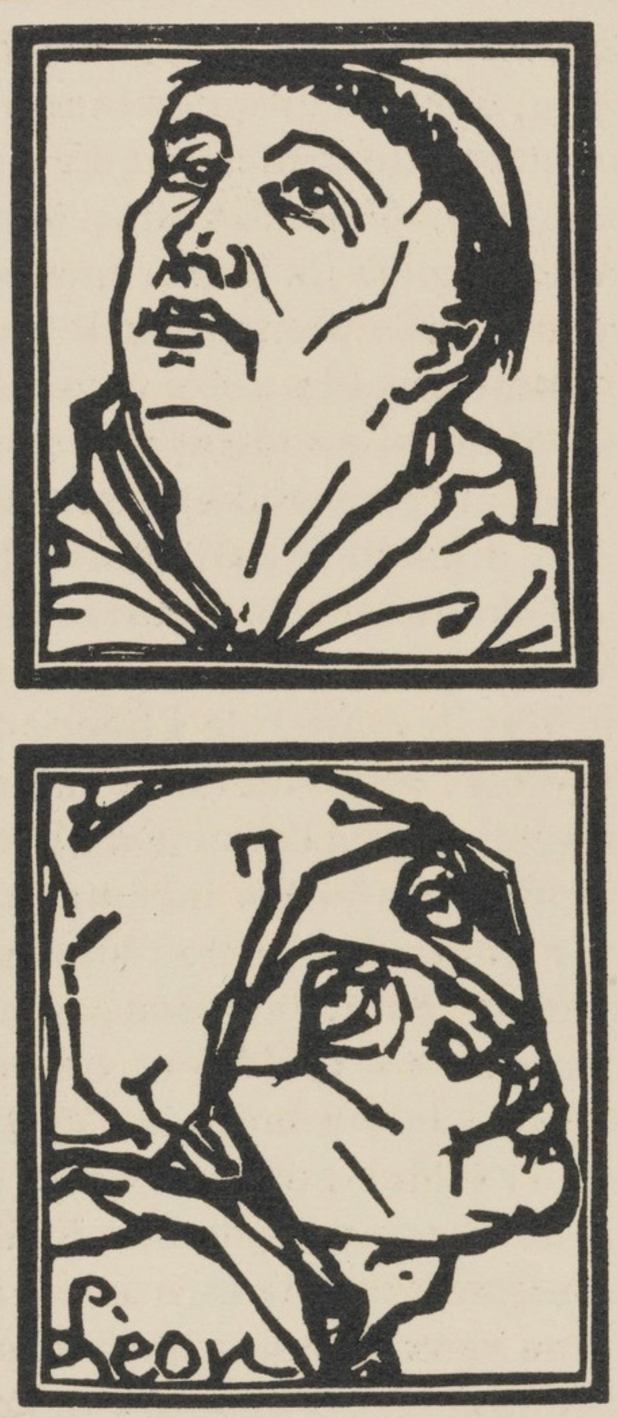 Émile Bernard, Composition (Morane, No. 100), Les Petites Fleurs de St. Françoise, Limited Edition Woodcut
