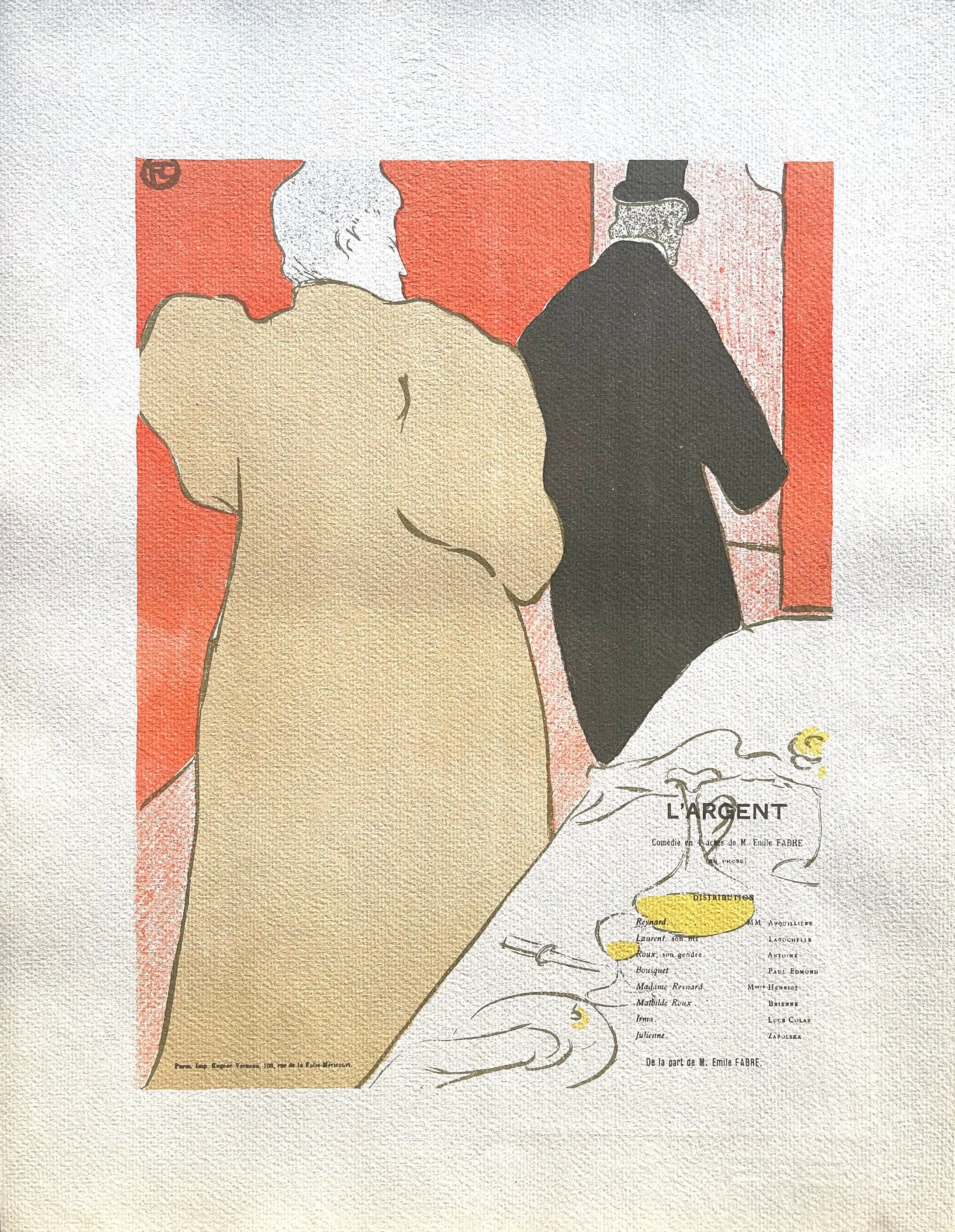 Henri de Toulouse-Lautrec, Monsieur et Dame, TLautrec, Philadelphia Museum of Art, Limited Edition Lithograph