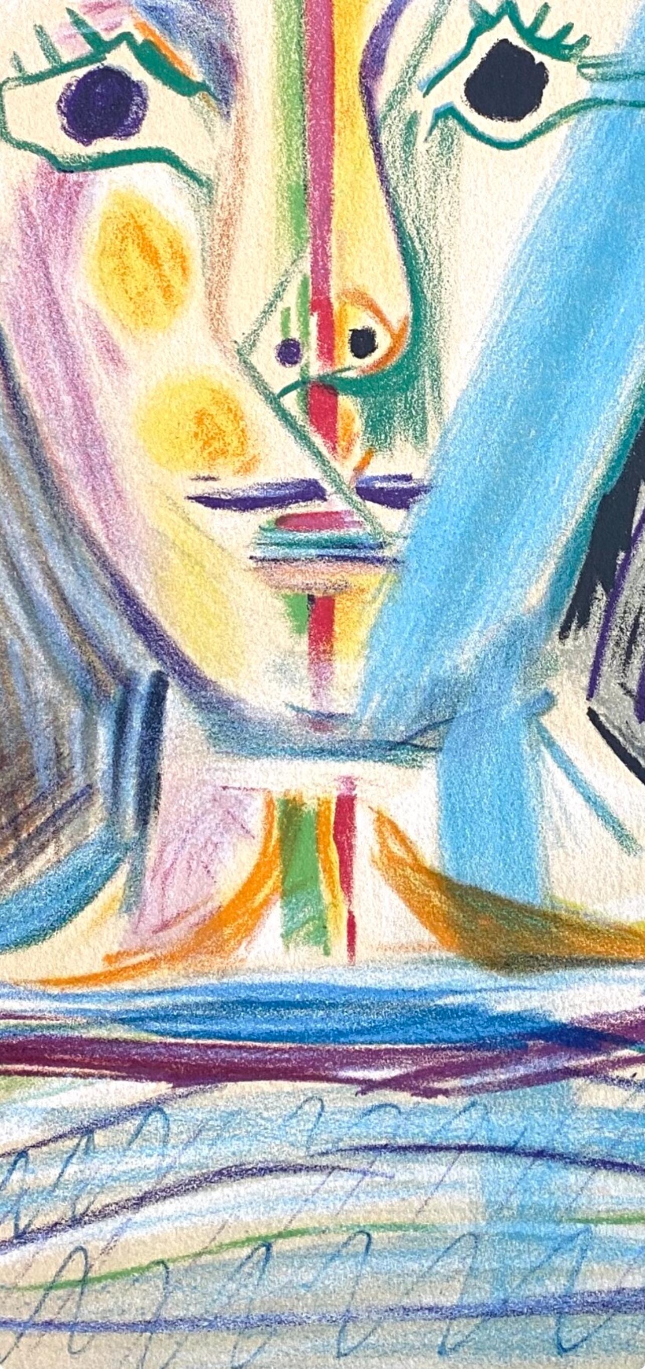 Pablo Picasso, Tête d'un jeune homme en face, Les Peintres mes amis, Limited Edition Lithograph
