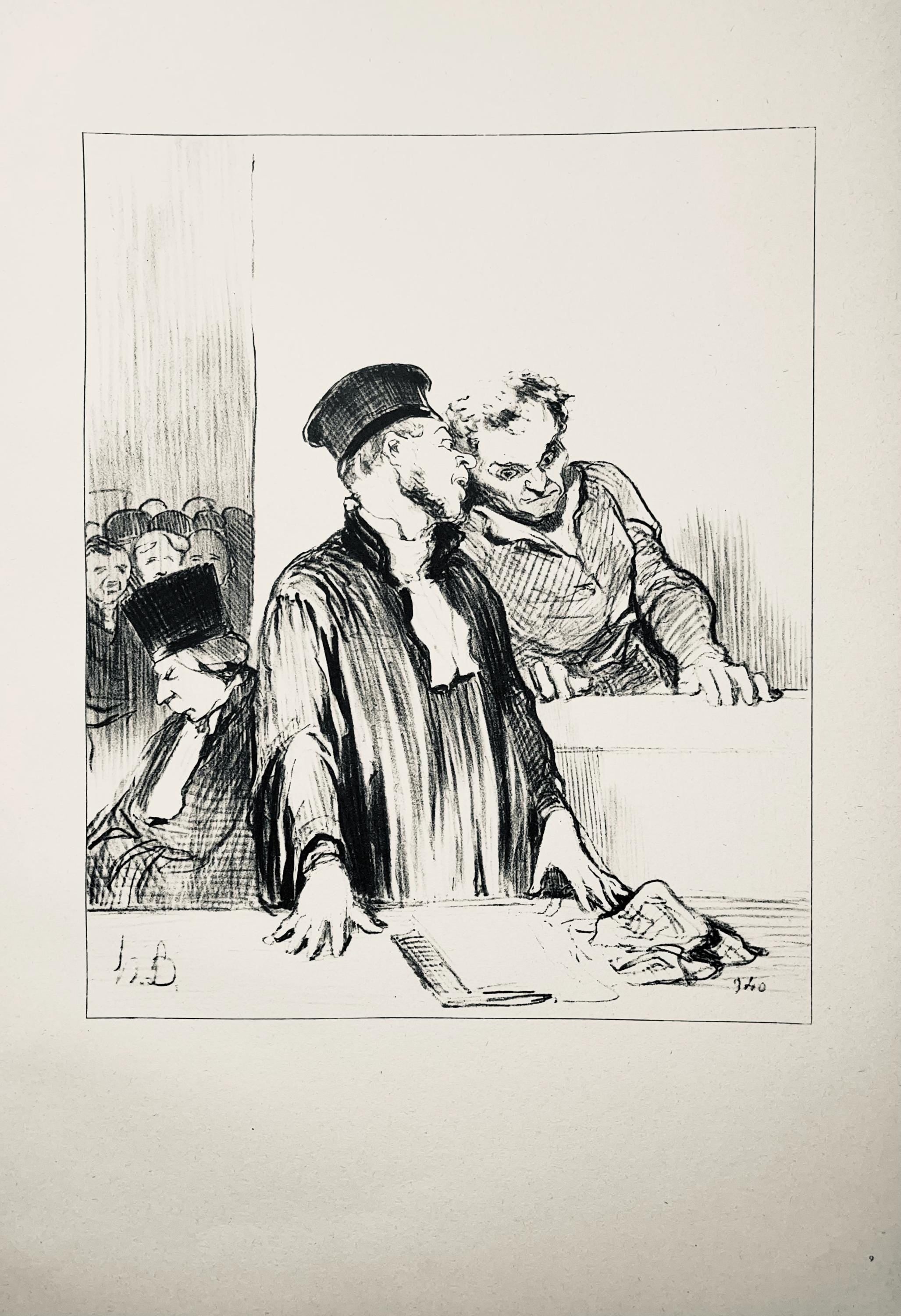 Honoré Daumier, Composition, Honoré Daumier, Law and Justice, Limited Edition Lithograph