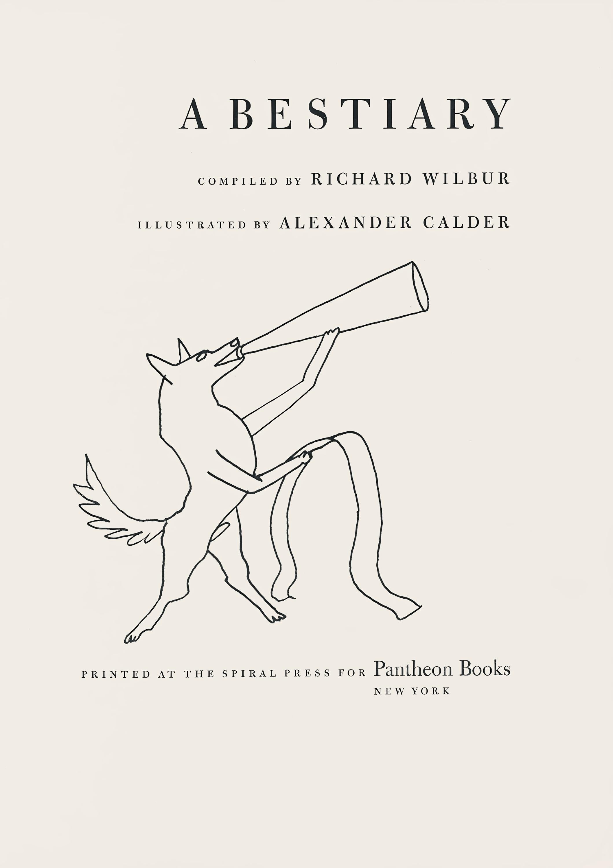 Alexander Calder, Composition, A Bestiary, Limited Edition Letterpress Print