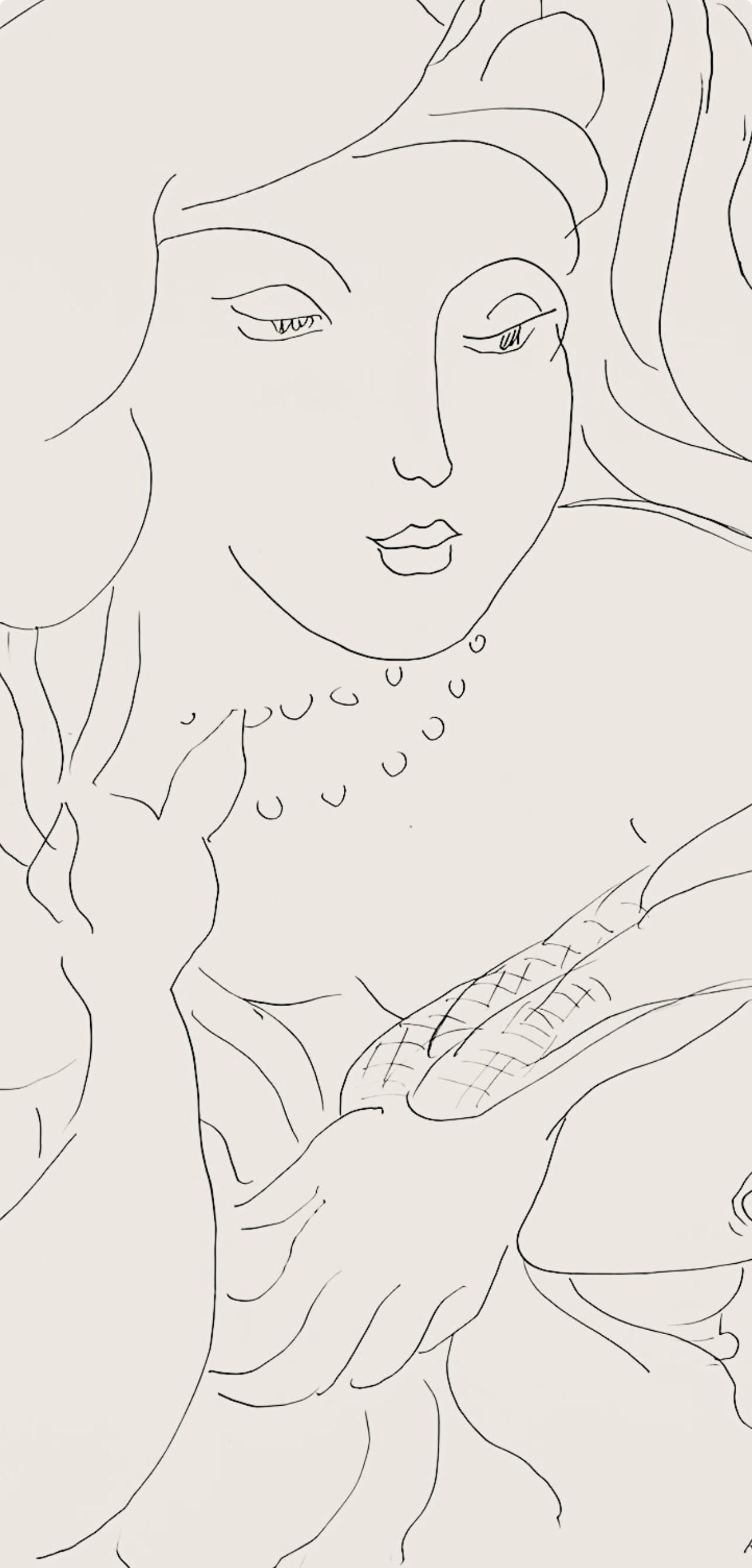 Henri Matisse, Série K, var. 3 (Duthuit 9), Henri Matisse, Dessins, Thèmes et variations, Limited Edition Lithograph