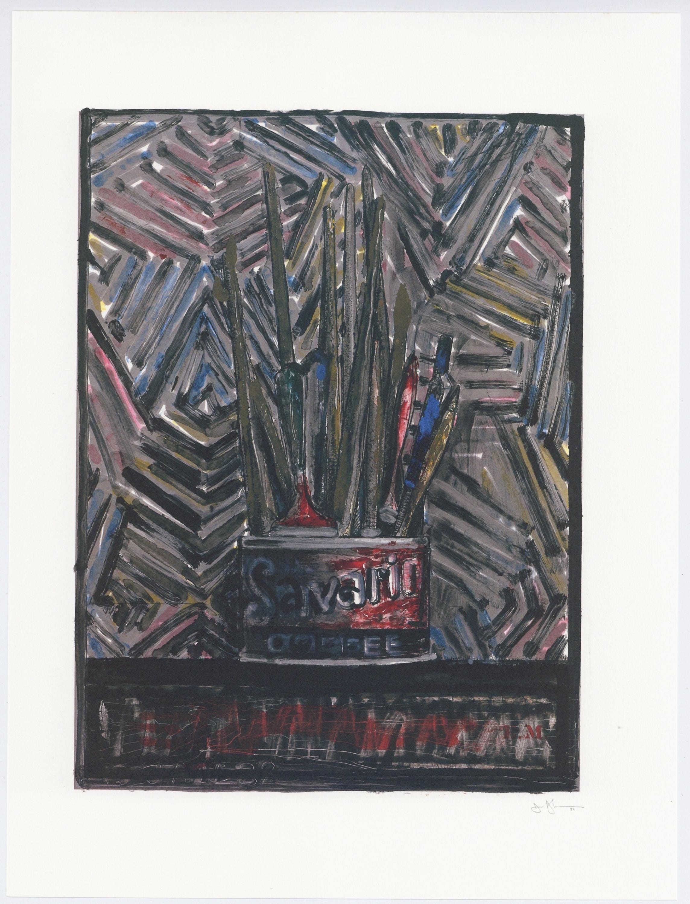 Jasper Johns, Composition, Jasper Johns, 17 Monotypes, Limited Edition Héliogravure