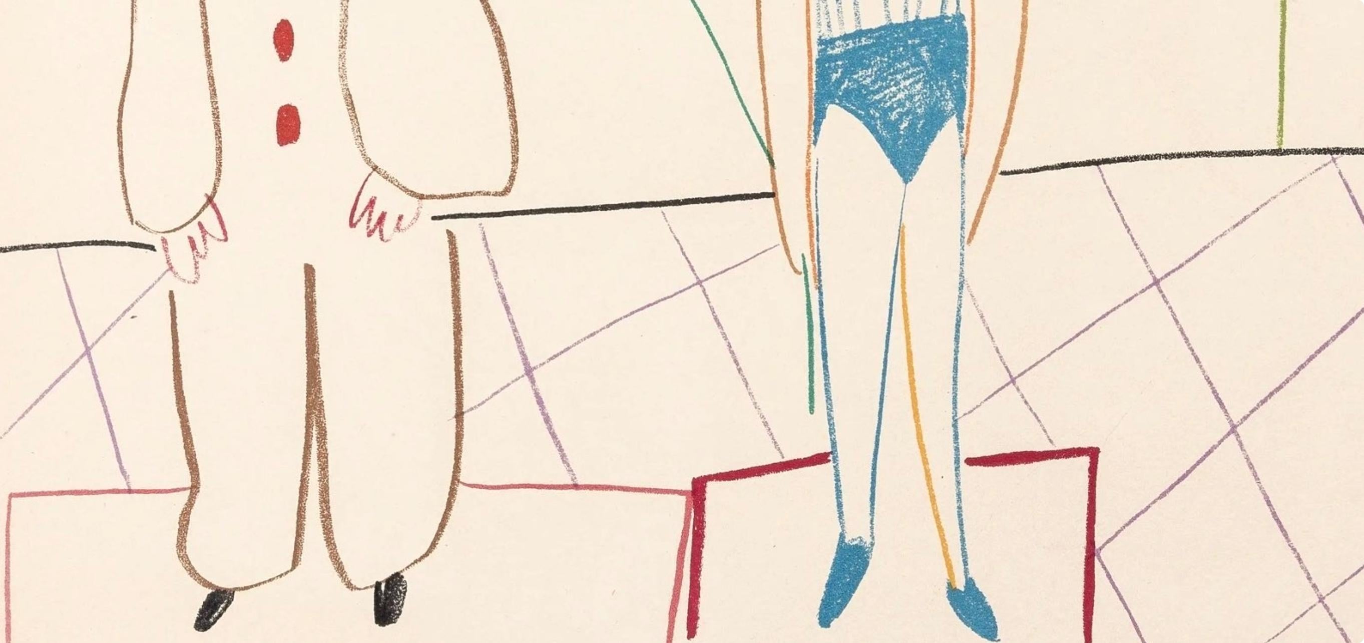 Pablo Picasso, Composition, Picasso and the Human Comedy, Verve: Revue Artistique et Littéraire, Limited Edition Lithograph