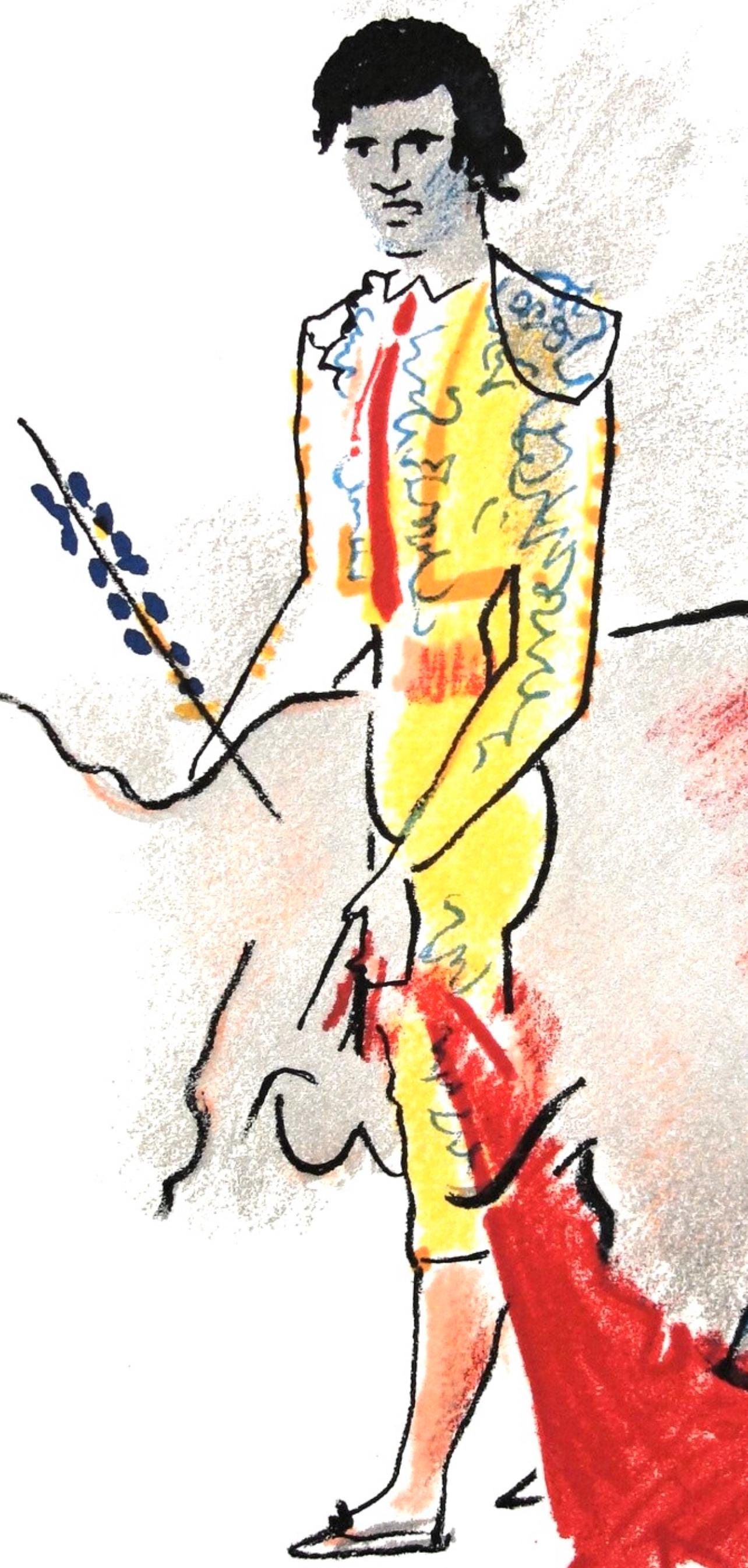 Jean Cocteau, Composition, Taureaux, Limited Edition Lithograph