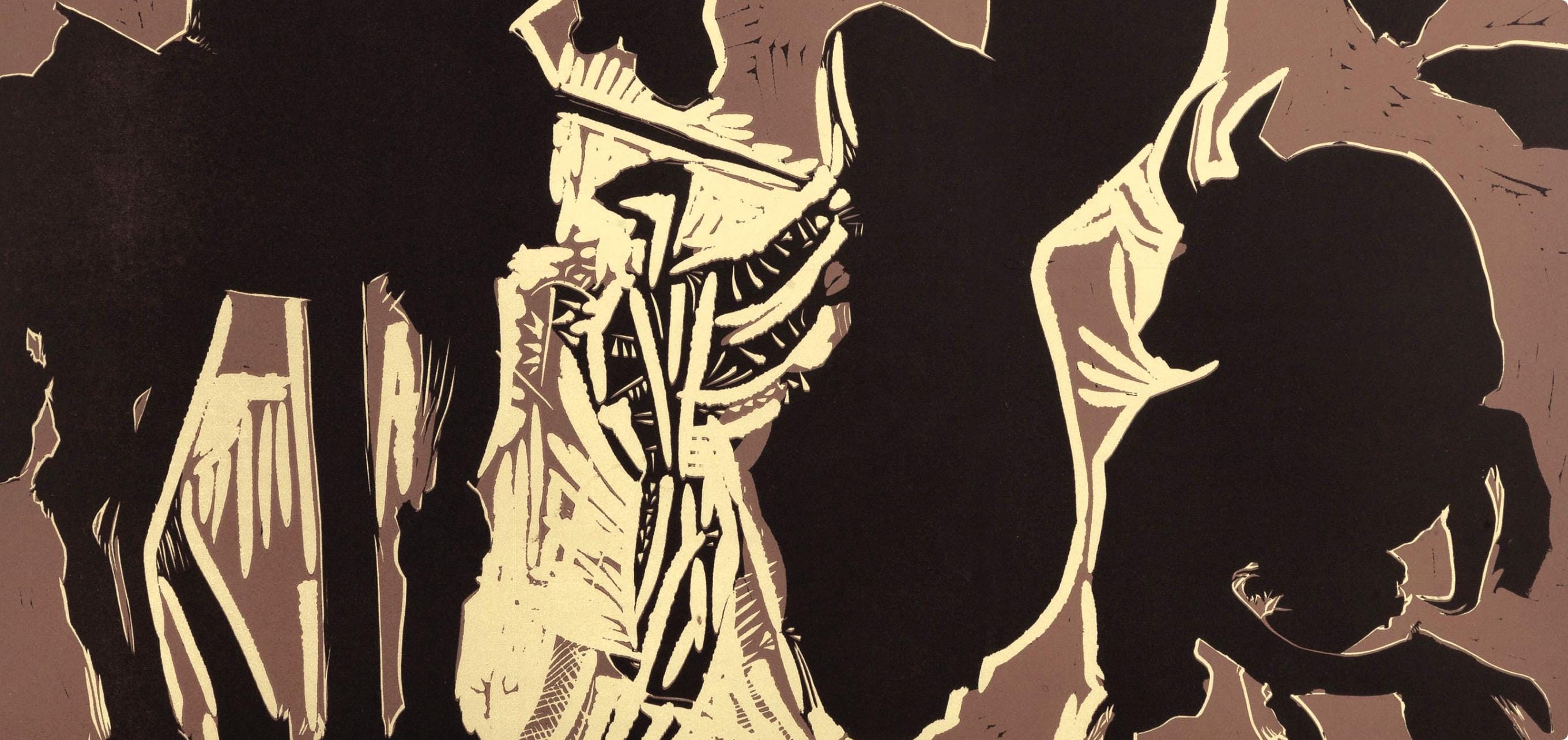 Pablo Picasso, Before the goading of the Bull (Orozco 214), Grabados al linóleo, Limited Edition Linocut