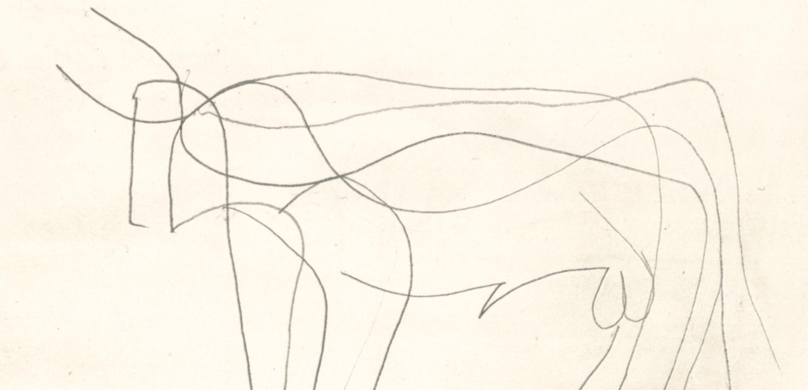 Pablo Picasso, Composition, Le Goût du Bonheur (Cramer 148; Bloch 2013), Limited Edition Mixed Media Lithograph