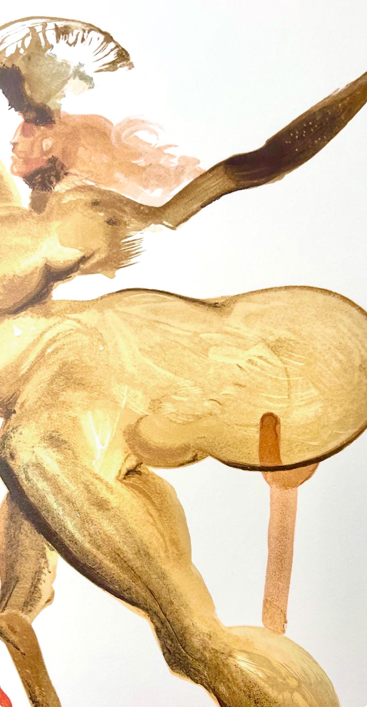 Salvador Dali, Hölle XXXIII (Field 189-200; Michler/Löpsinger 1039-1138), Die Göttliche Komödie, Signed, Limited Edition Woodcut