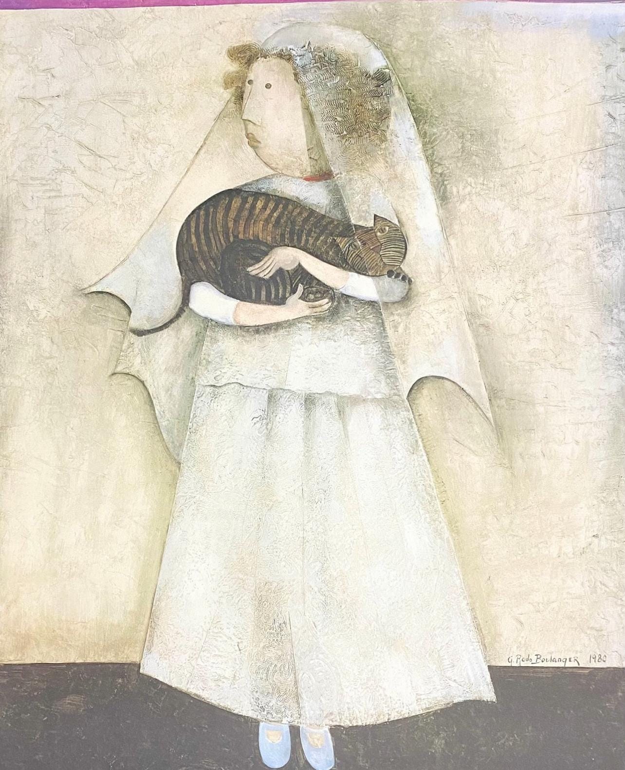 Graciela Rodo Boulanger, Le chat de la Mariee, Original Edition Offset Lithograph