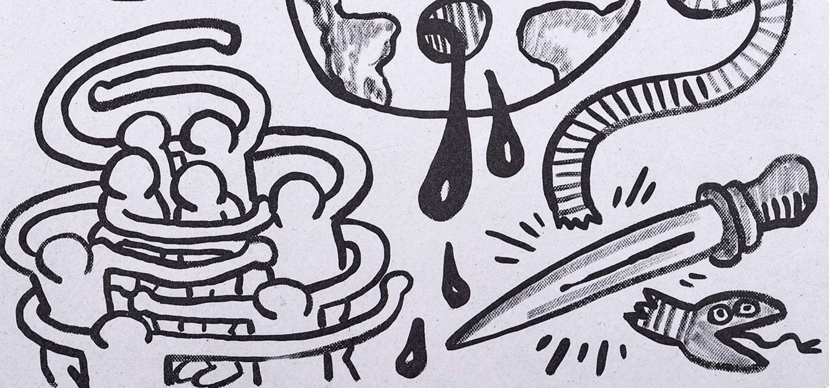 Keith Haring, Composition, Against All Odds, Limited Edition Lithograph