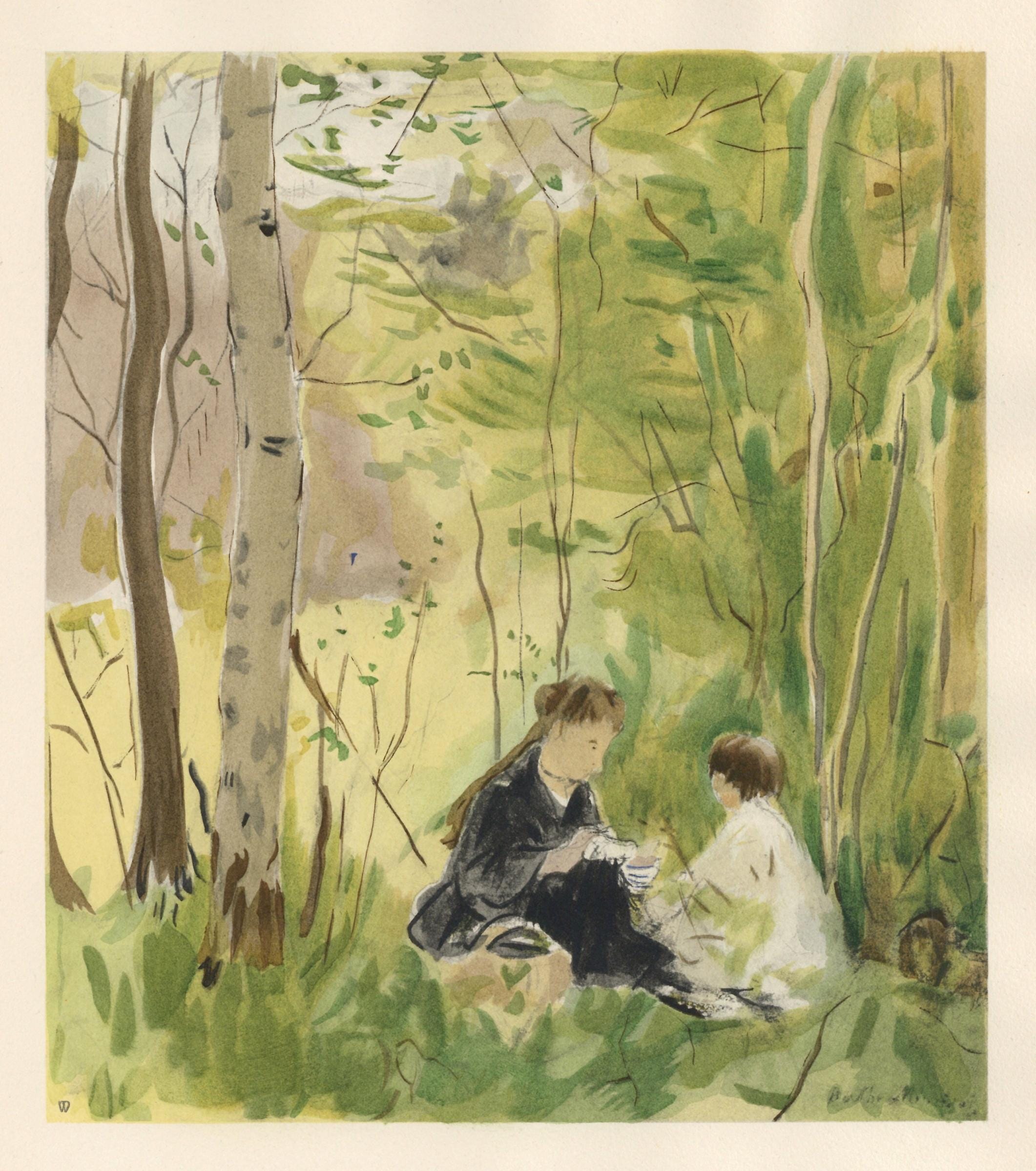 Berthe Morisot, Le Goûter, Berthe Morisot Seize Aquarelles, Limited Edition Lithograph