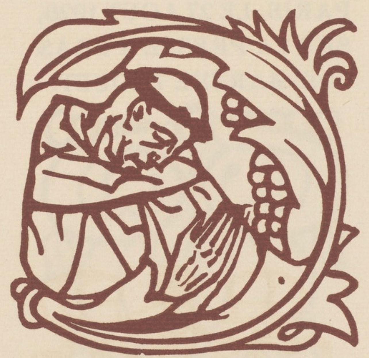 Émile Bernard, Composition (Morane, No. 100), Les Petites Fleurs de St. Françoise, Limited Edition Woodcut