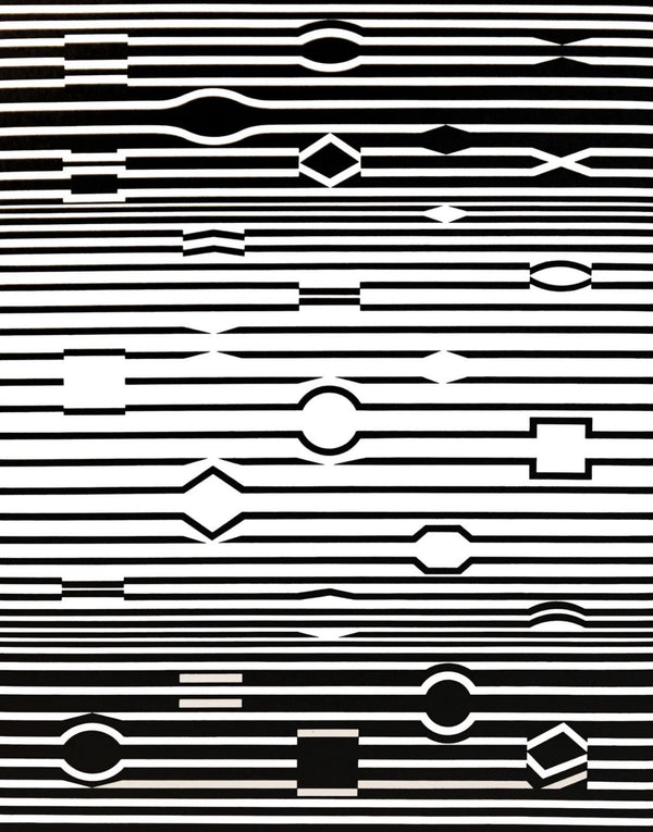 Victor Vasarely, Composition, Ondulatoires, Limited Edition Héliogravure